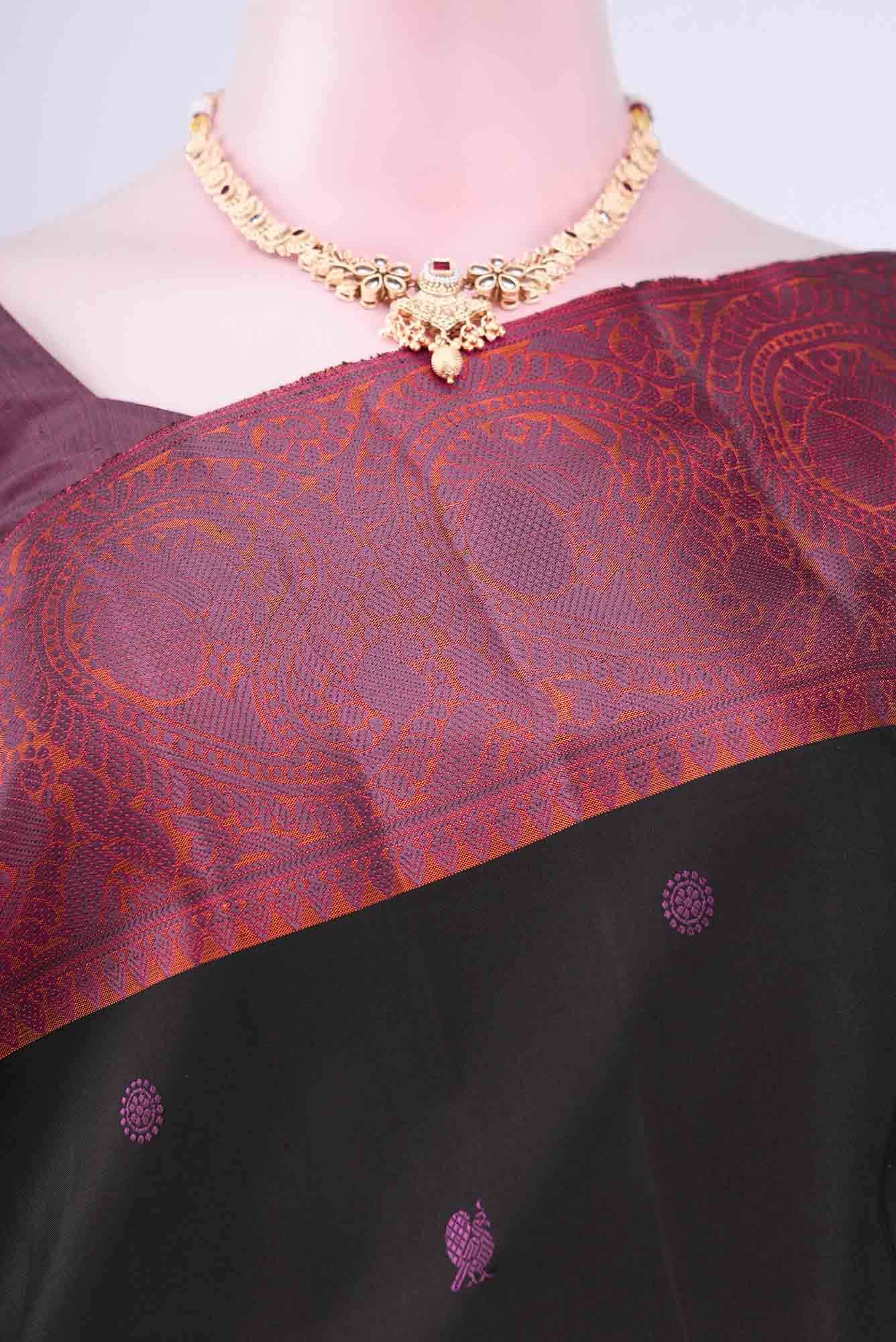 Black Kanchipuram Saree