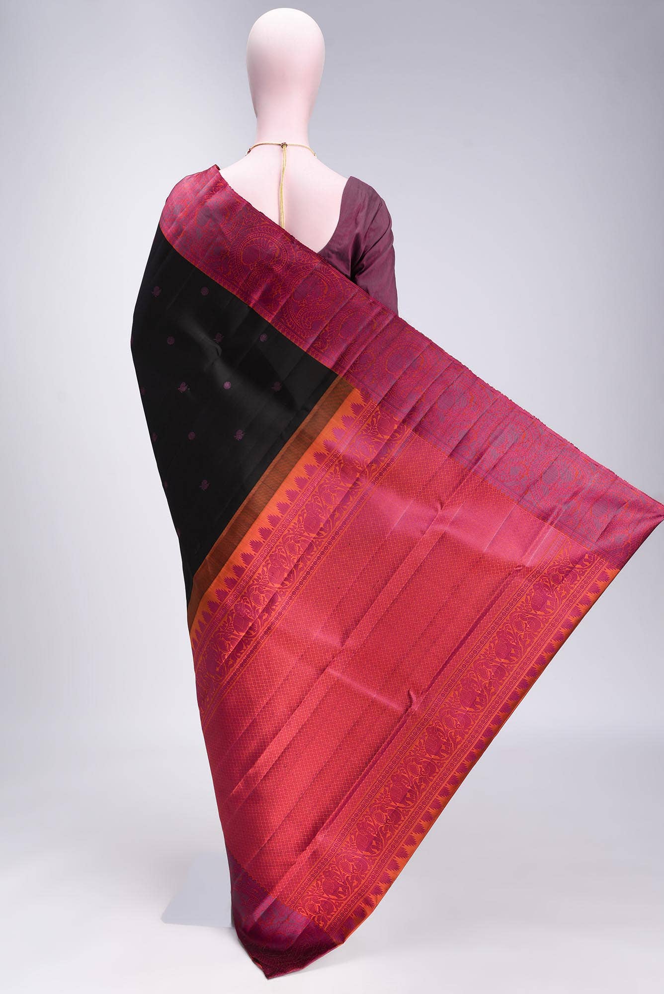 Black Kanchipuram Saree
