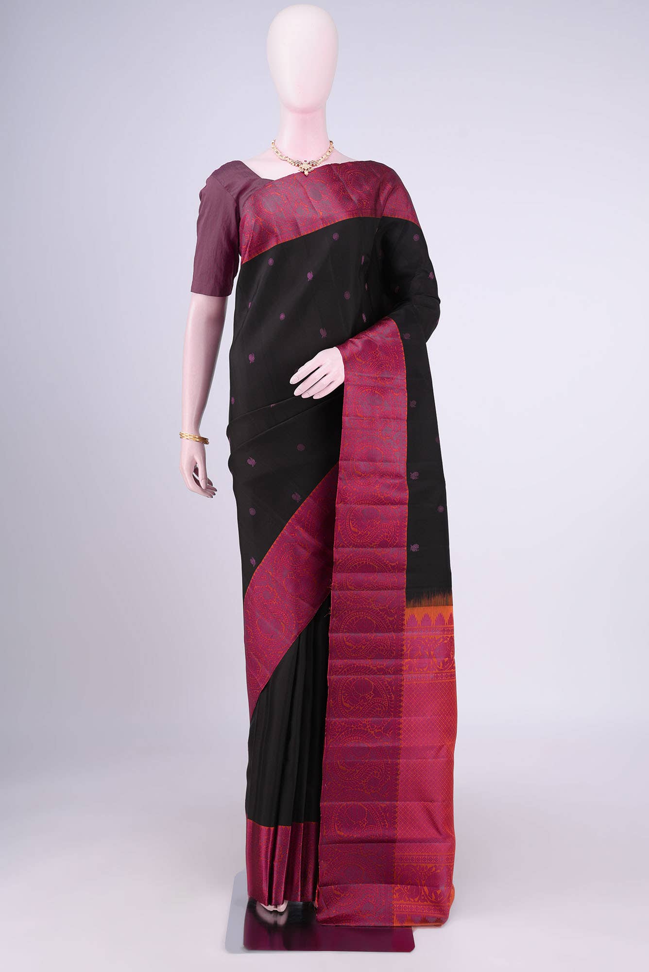 Black Kanchipuram Saree