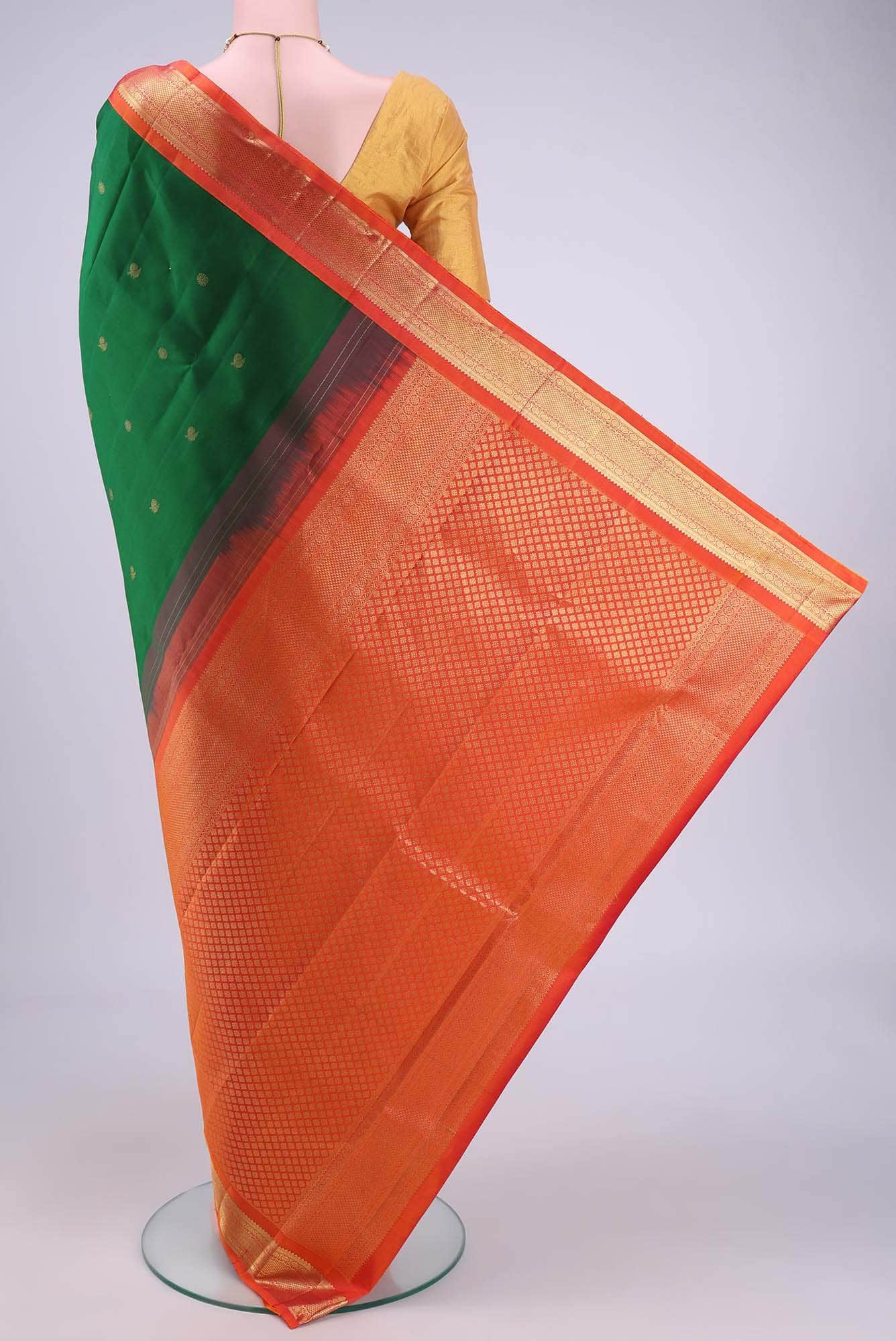 Green Kanchipuram Saree