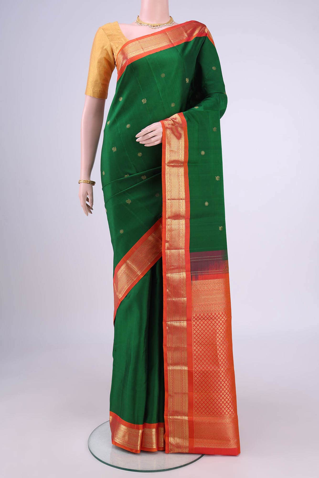 Green Kanchipuram Saree