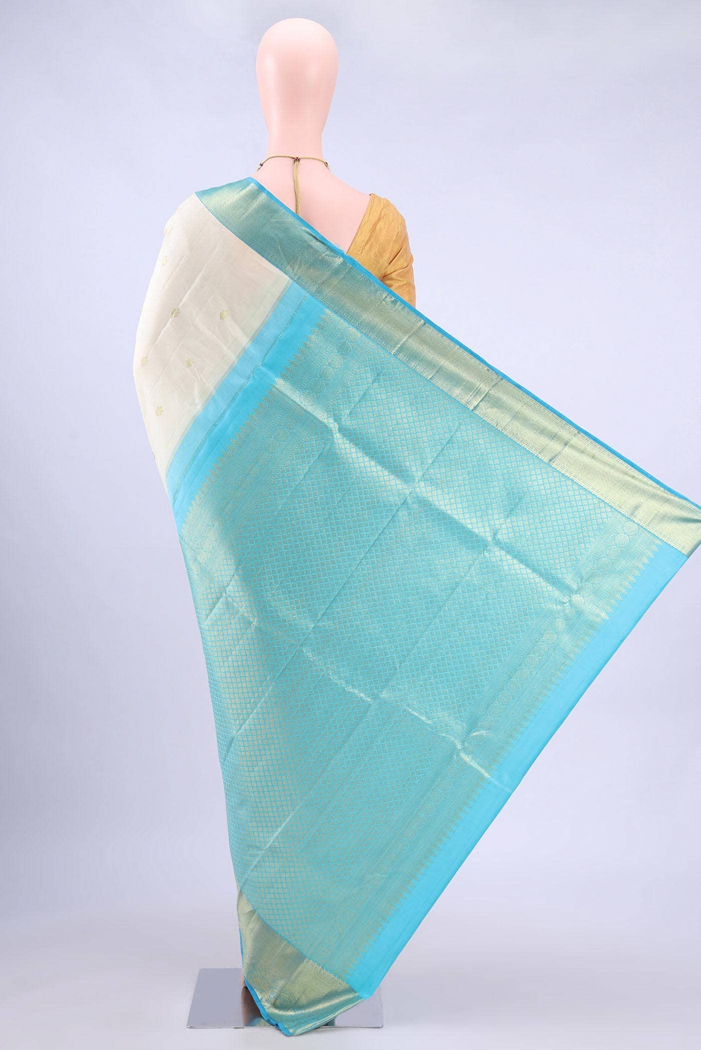 Off White Kanchipuram Saree