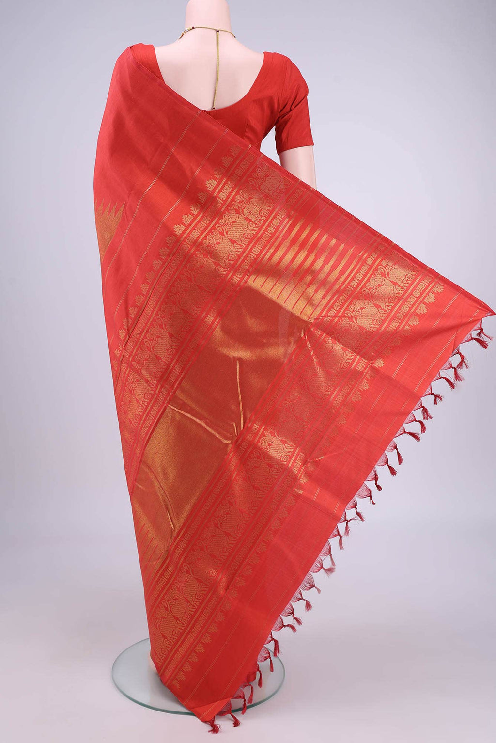 Pure Silk Pure Zari Red Kanchipuram Saree