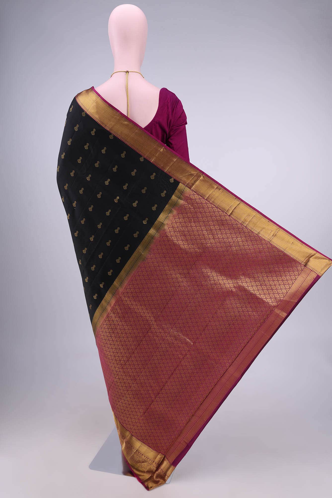 Black Nangavalli Silk [ Salem ] Saree