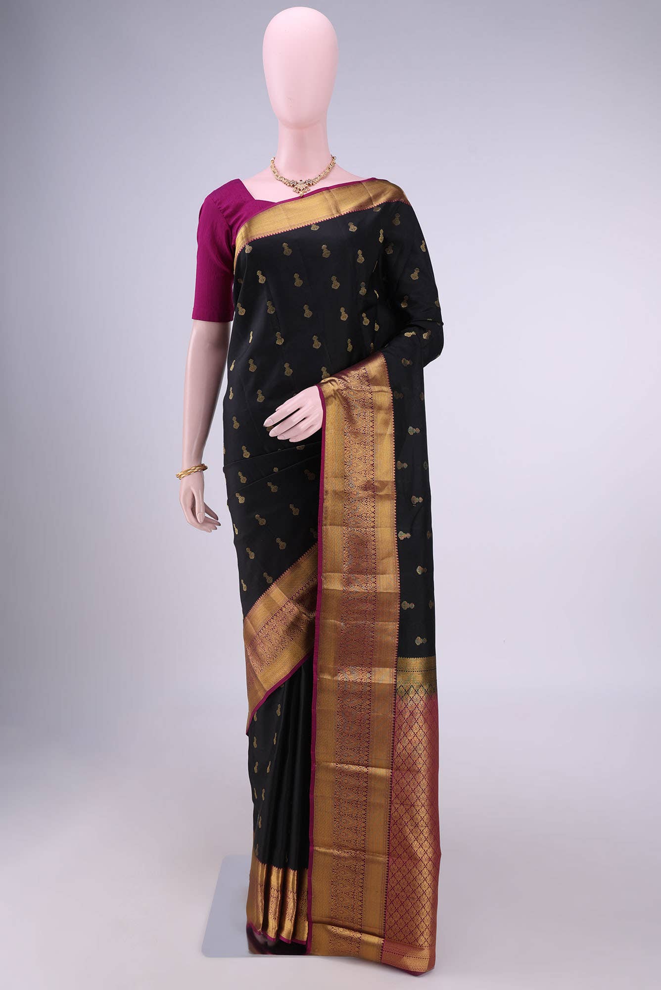 Black Nangavalli Silk [ Salem ] Saree
