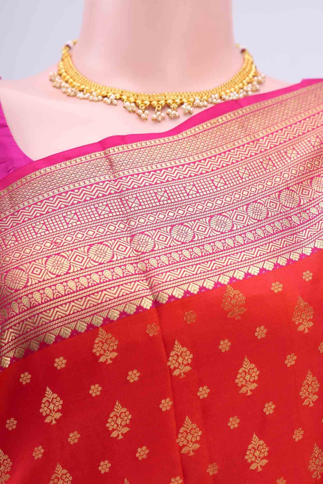 Orange Uppada Silk Saree