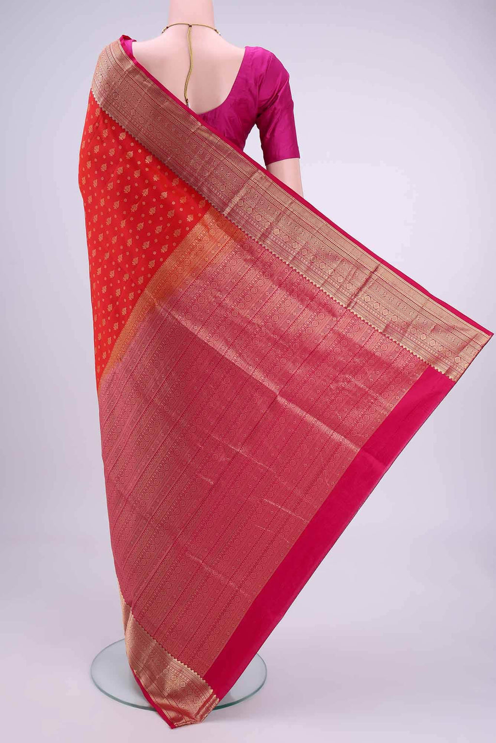 Orange Uppada Silk Saree