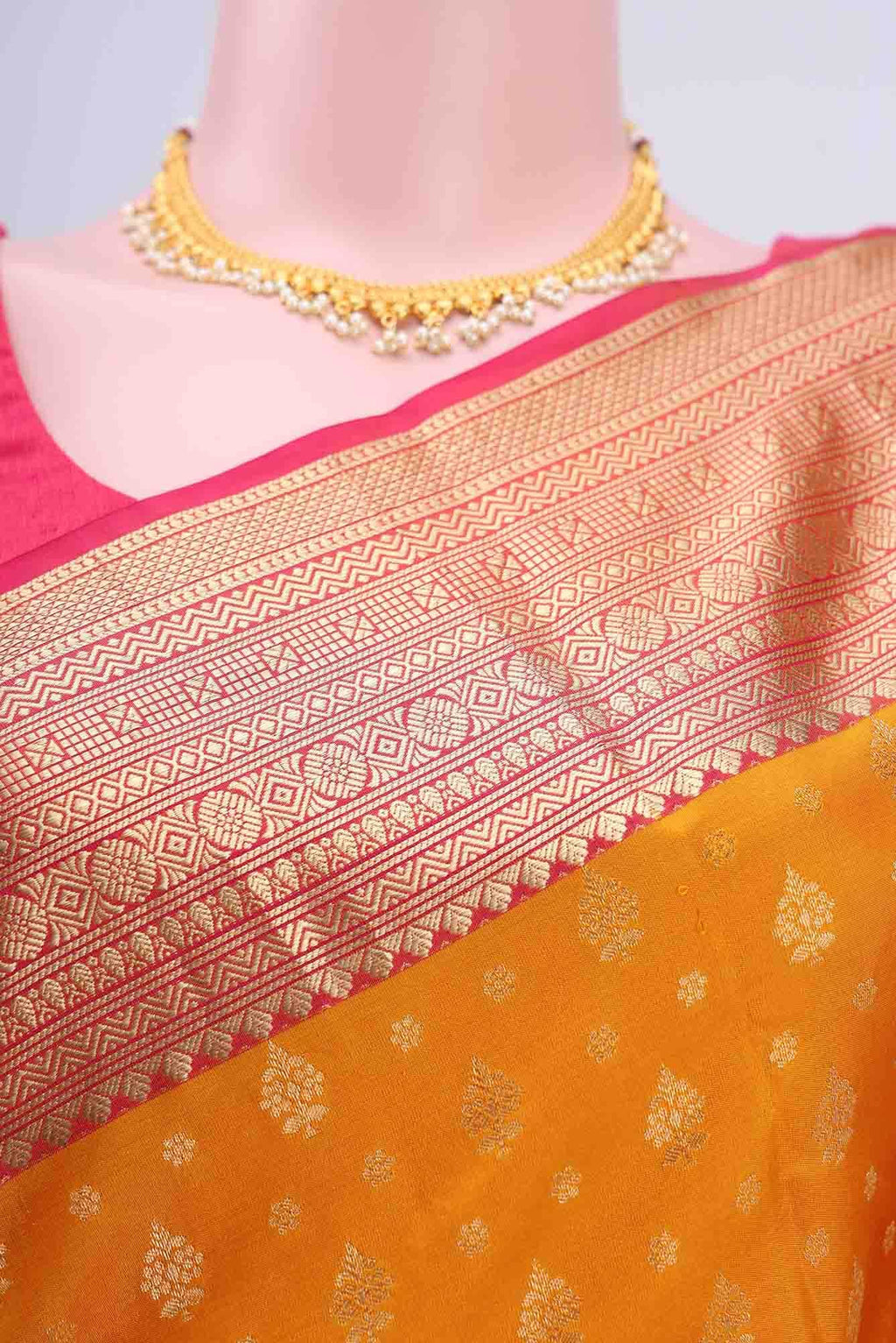 Yellow Uppada Silk Saree