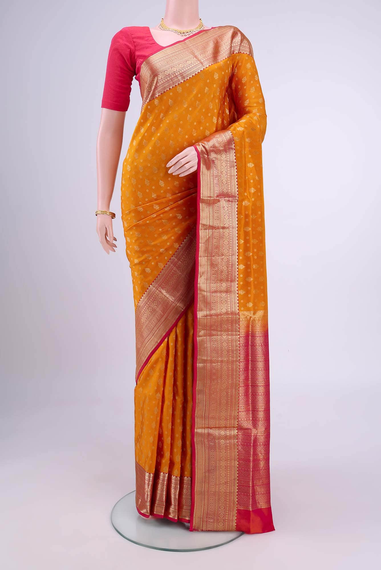 Yellow Uppada Silk Saree