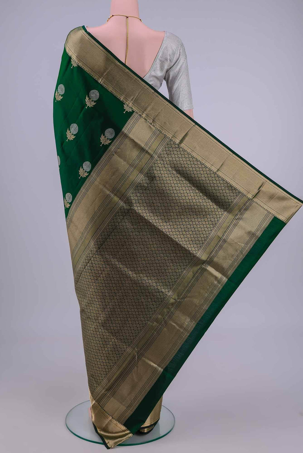 Bottle Green Coimbatore Silk Cotton Saree