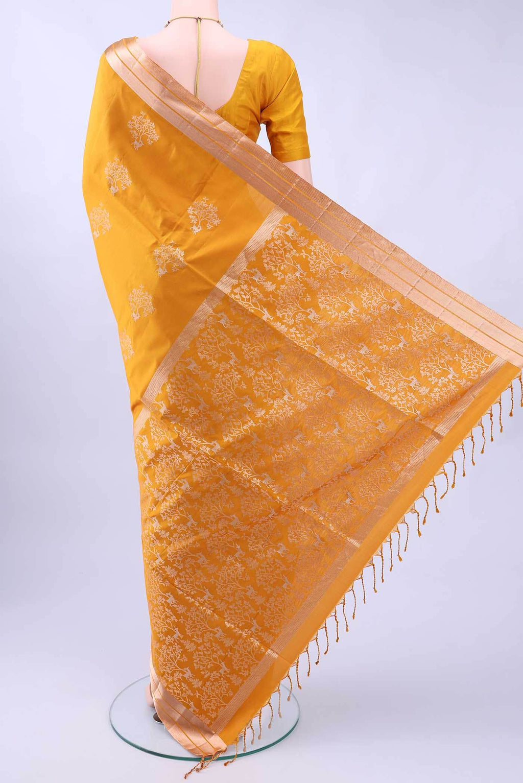 Mustard Soft Silk Saree