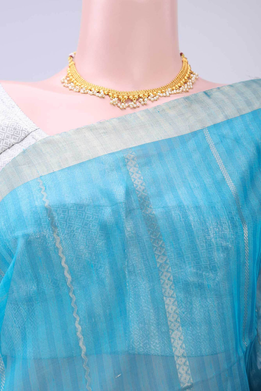 Blue Kanchipuram Saree