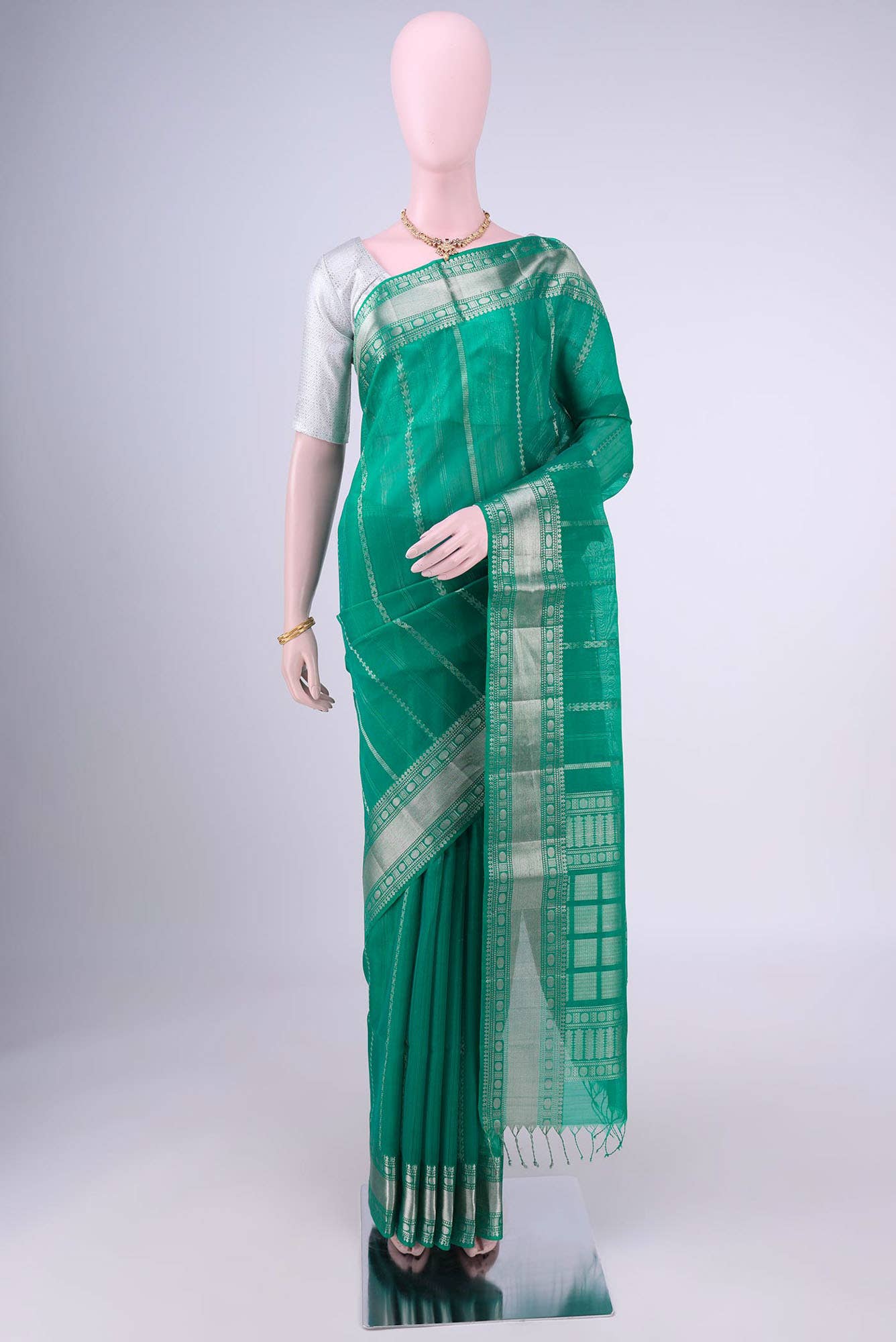 Green Kanchipuram Saree