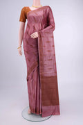 Light Magenta Banarasi Raw Silk Saree