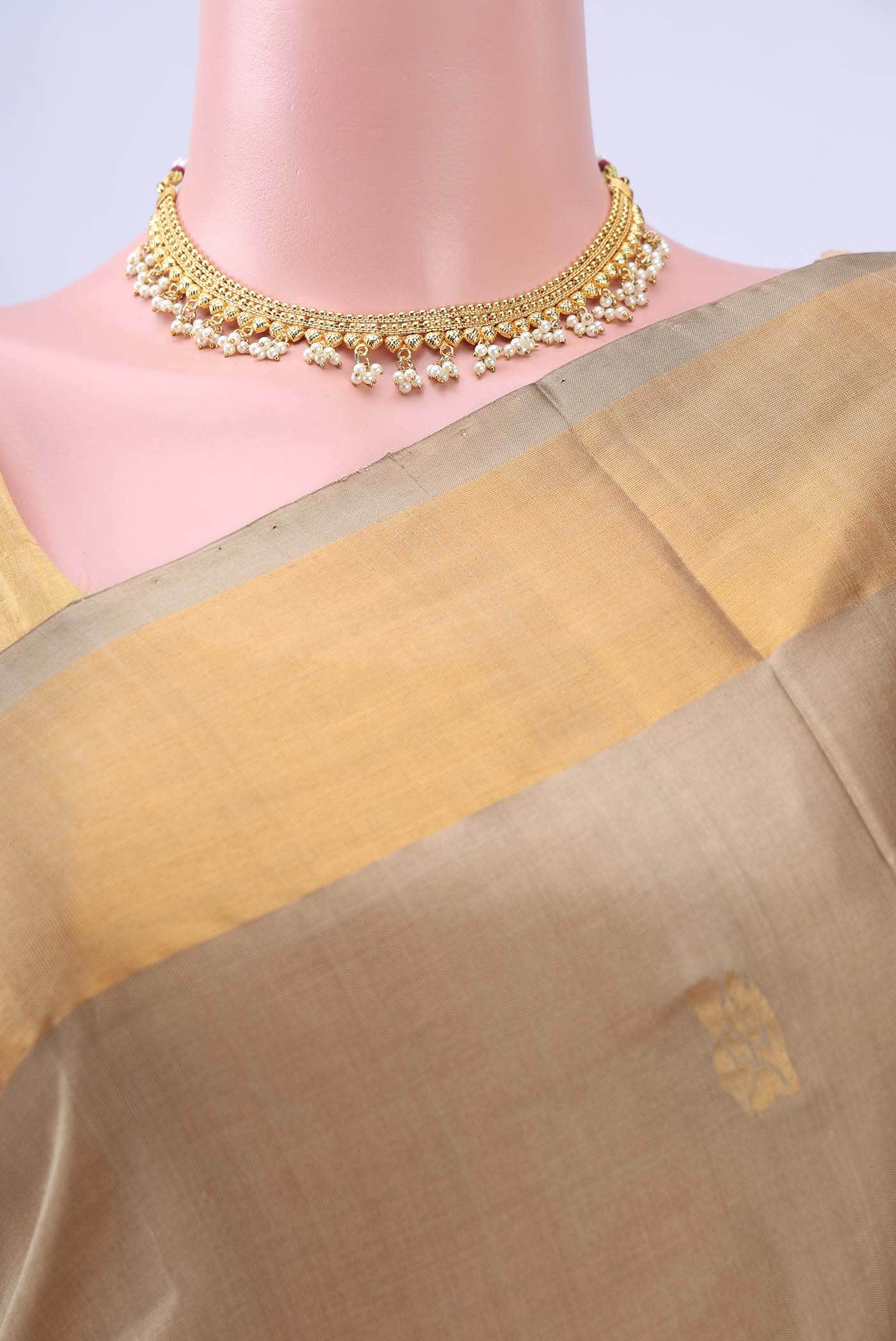 Beige Uppada Silk Saree
