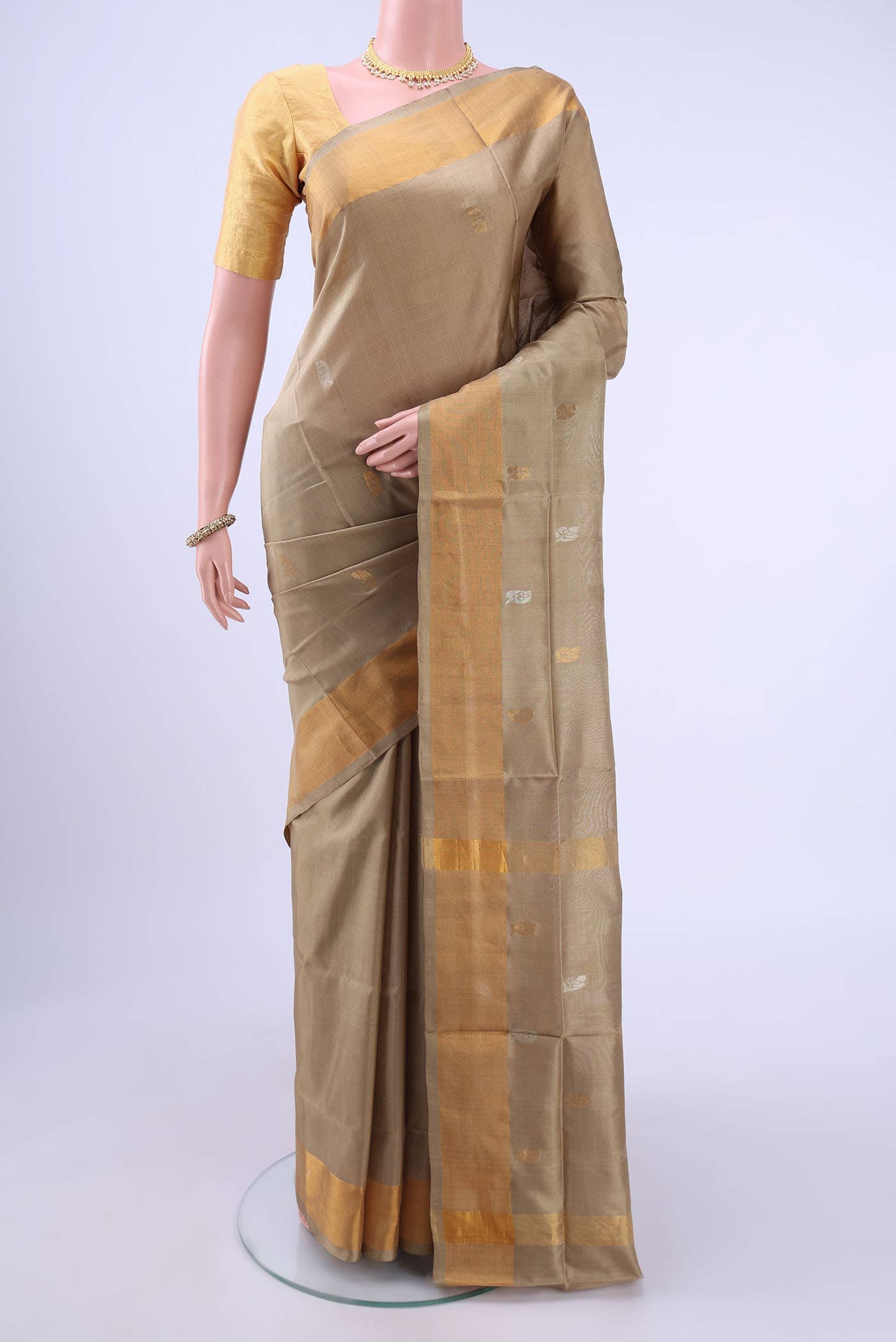 Beige Uppada Silk Saree