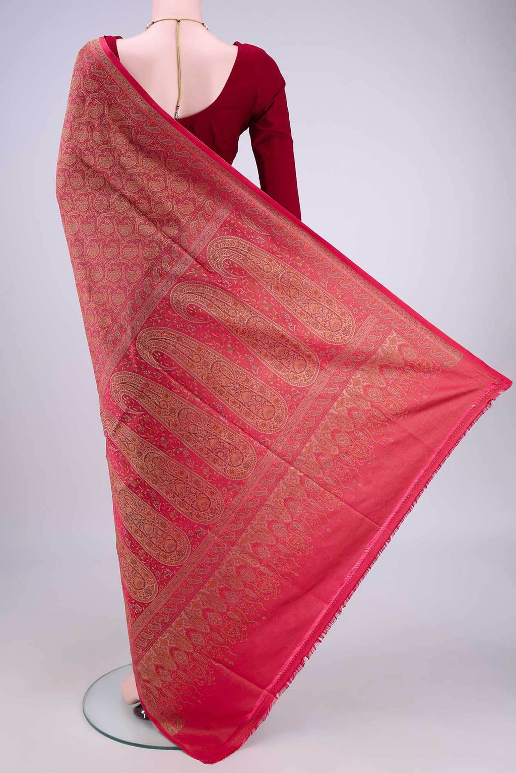 Pink Baluchari Silk Saree
