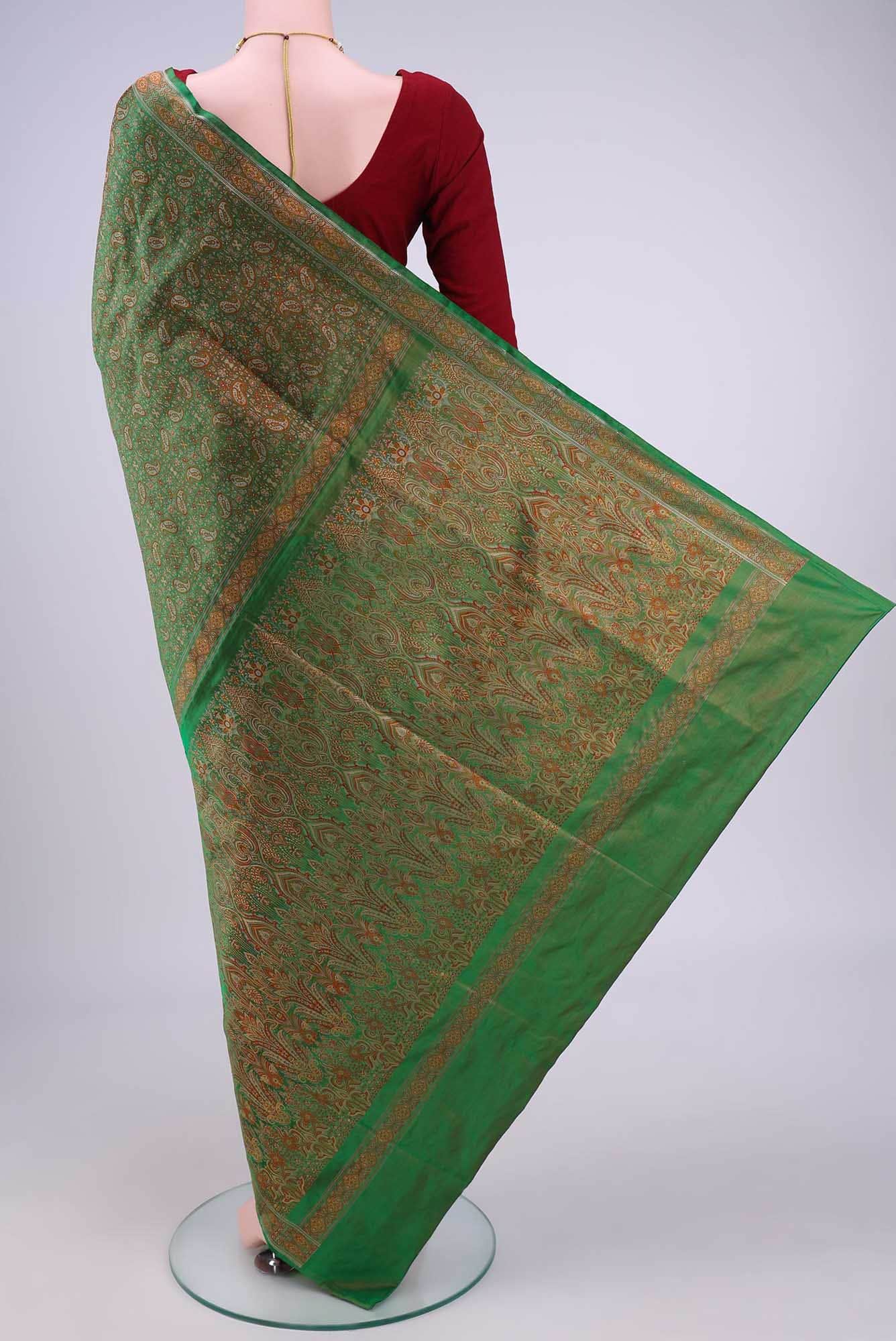 Green Baluchari Silk Saree