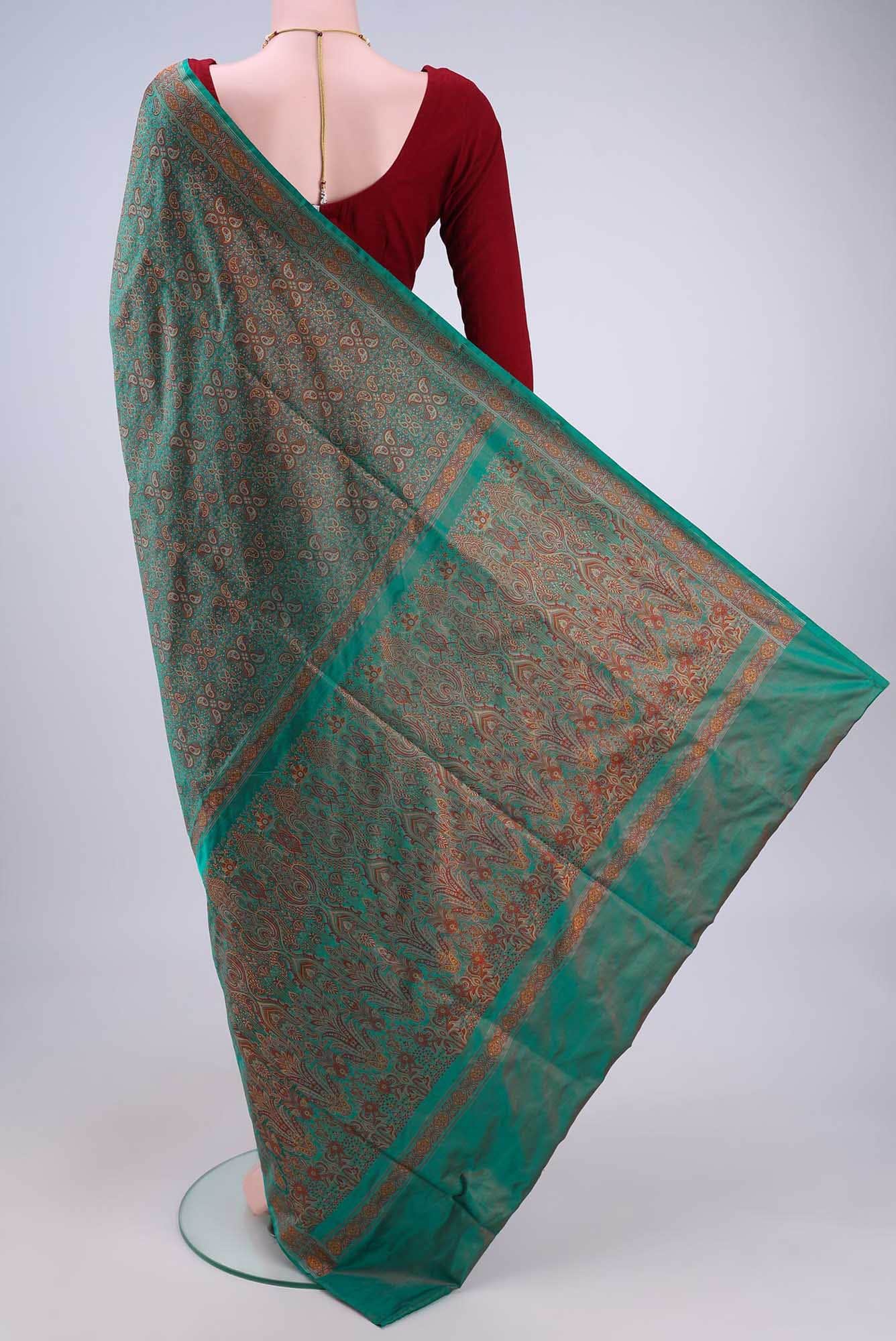 Green Baluchari Silk Saree