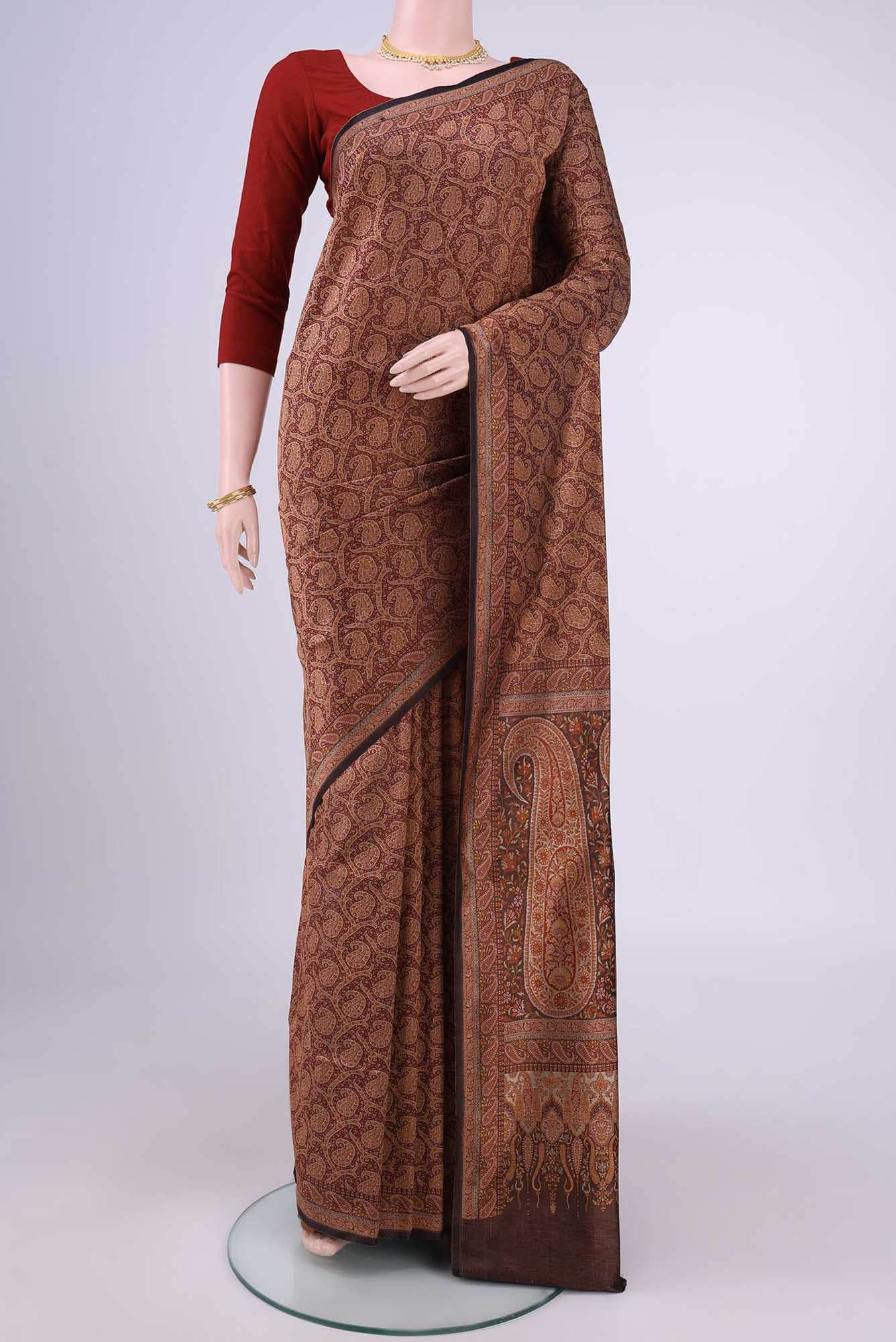 Maroon Baluchari Silk Saree