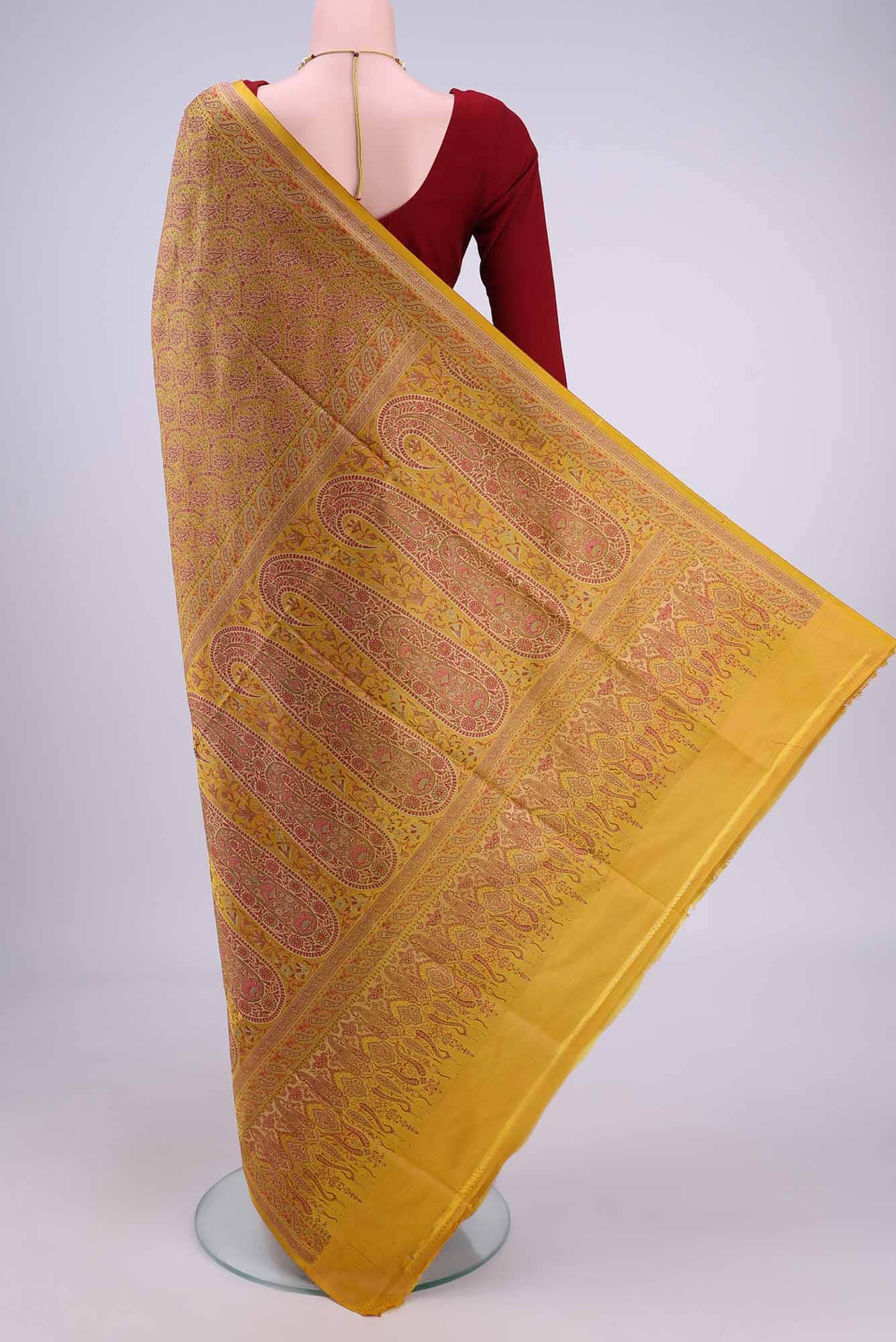 Beige Baluchari Silk Saree