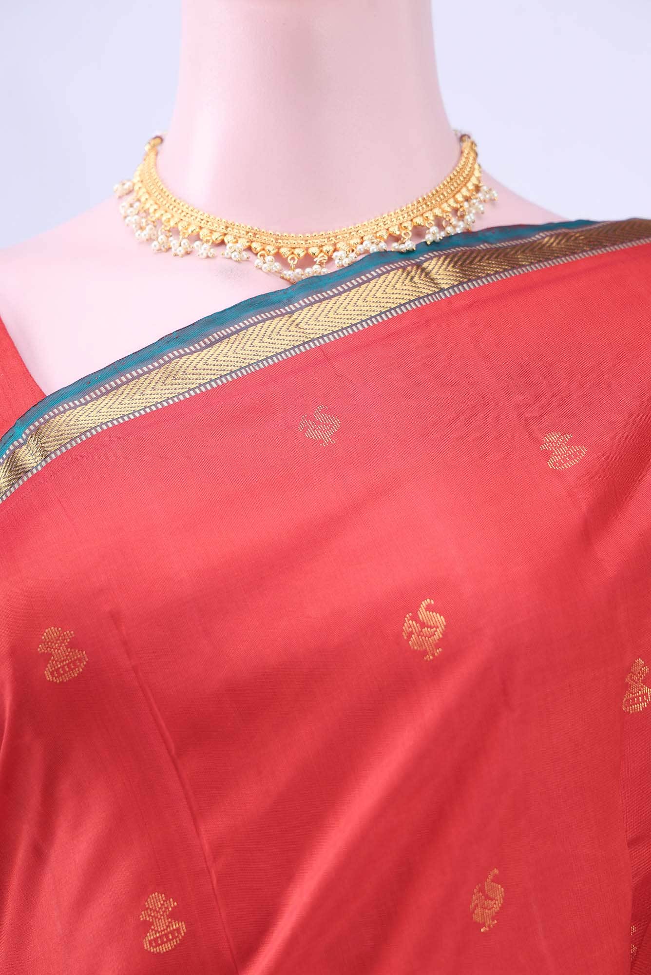 Imperial Red Kanchipuram Saree
