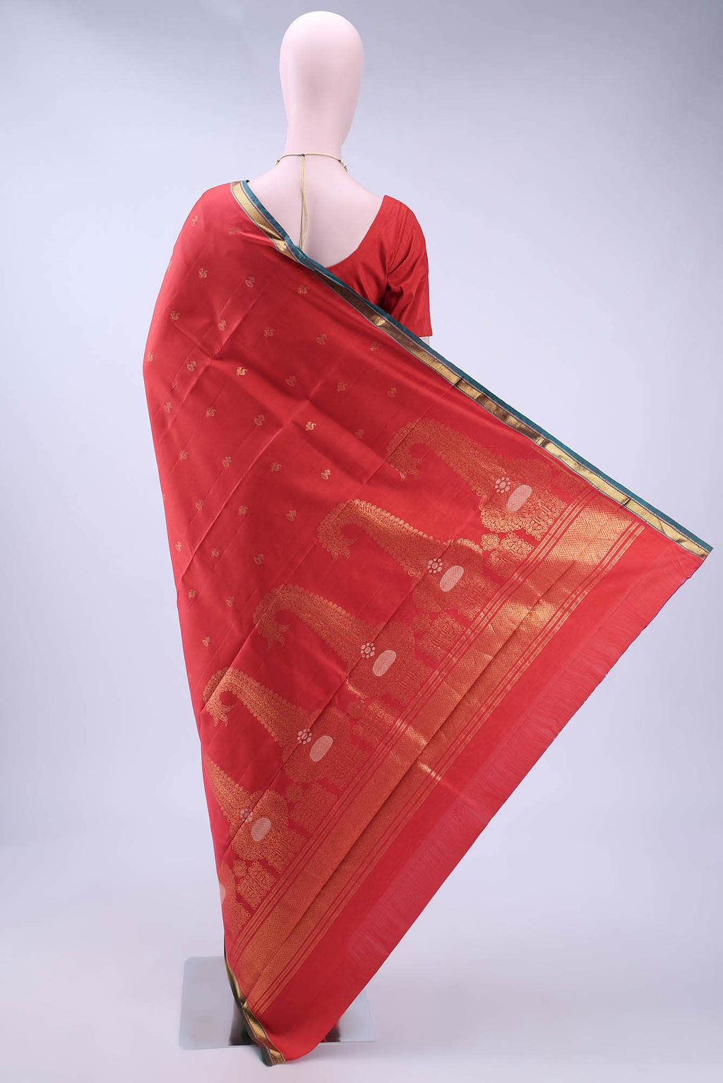 Imperial Red Kanchipuram Saree