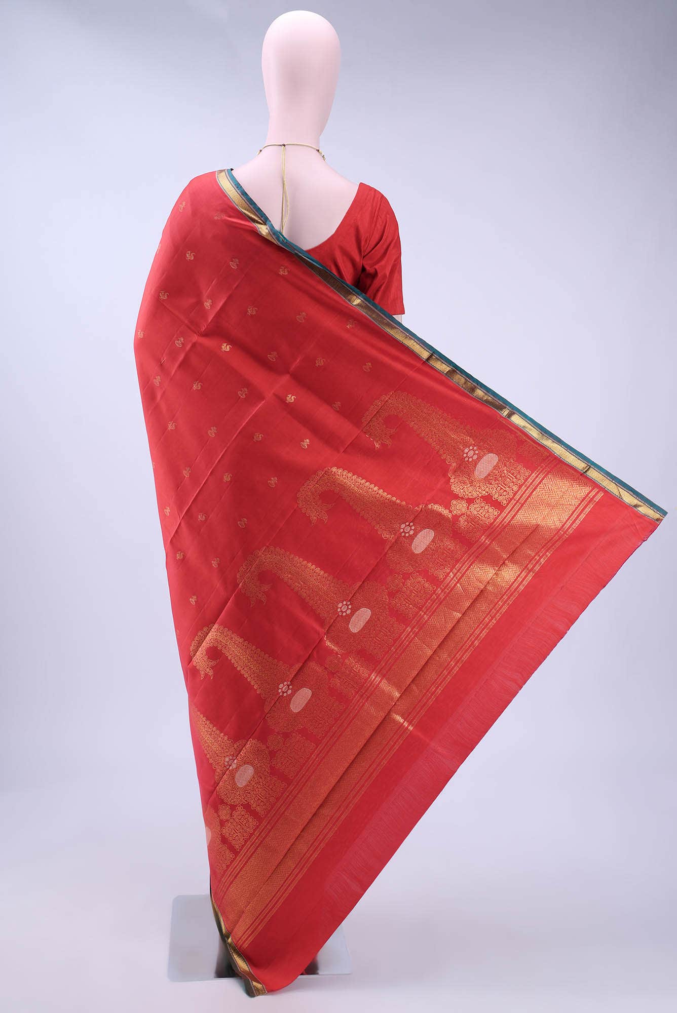 Imperial Red Kanchipuram Saree