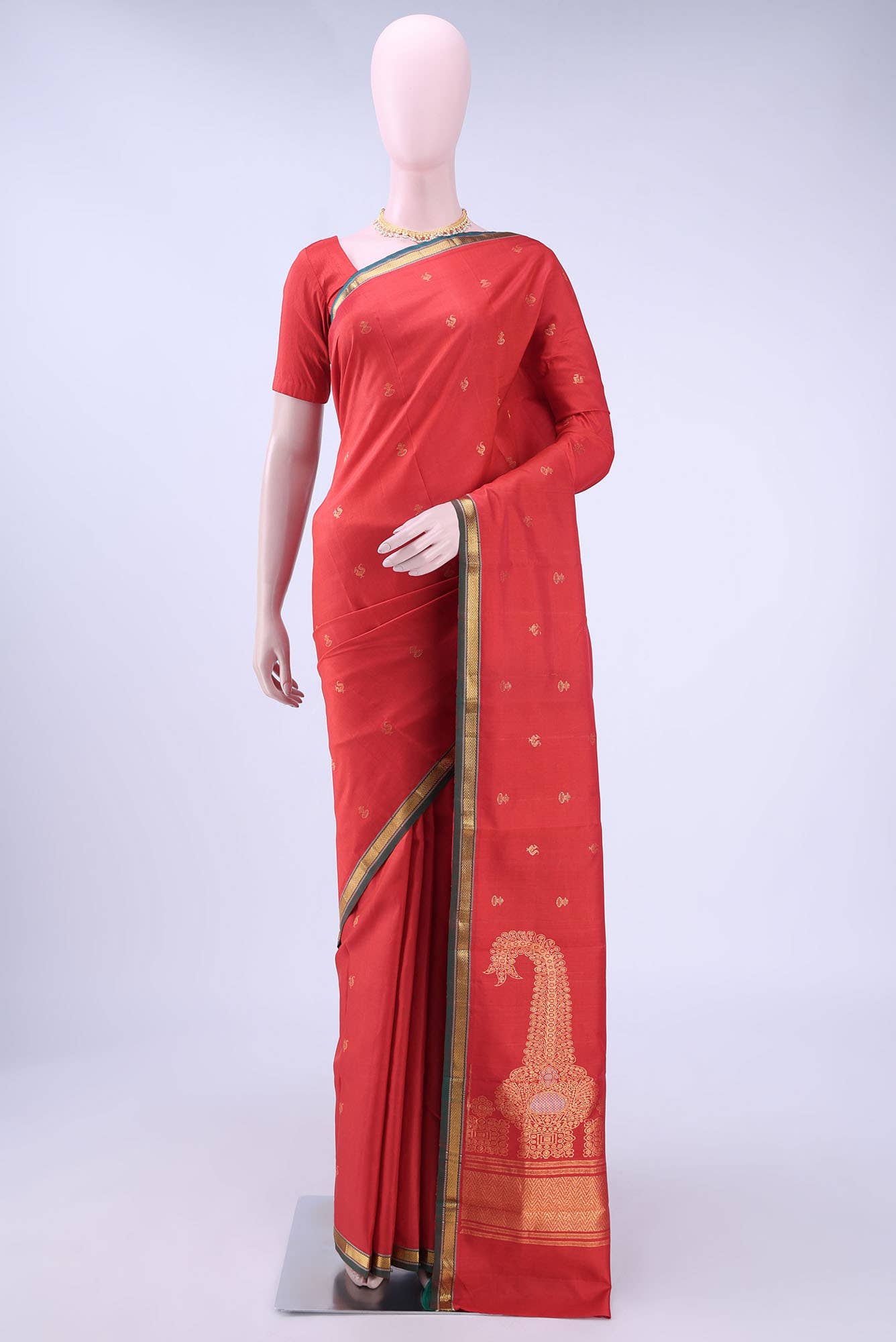 Imperial Red Kanchipuram Saree