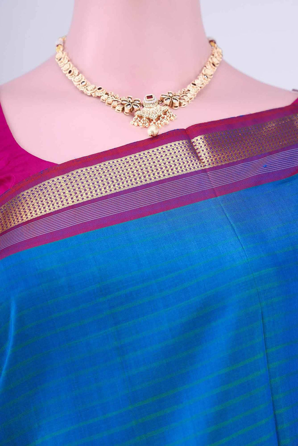 Blue Kanchipuram Saree