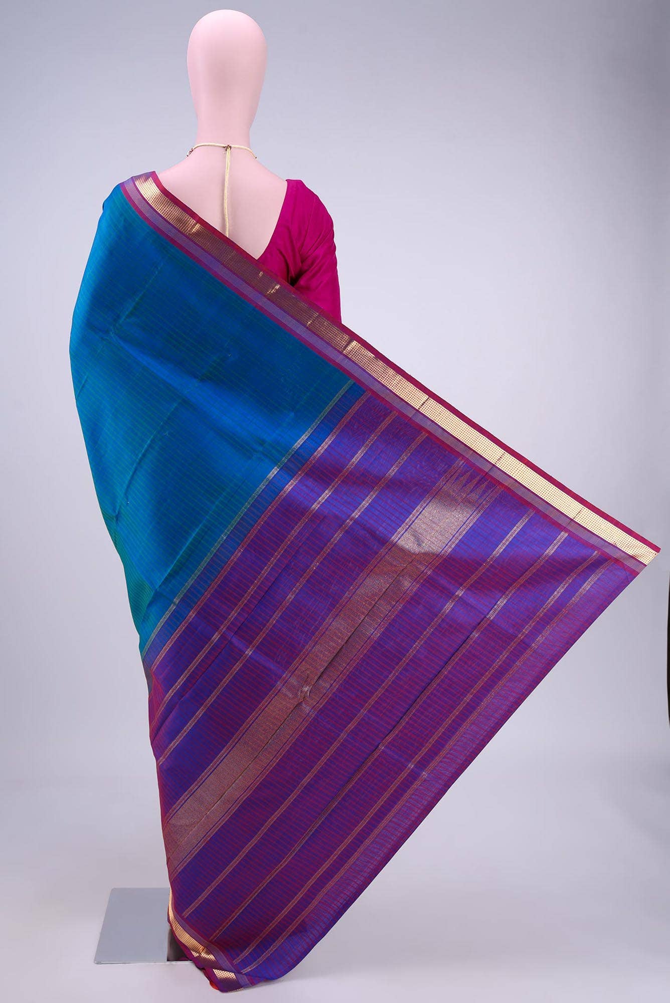 Blue Kanchipuram Saree