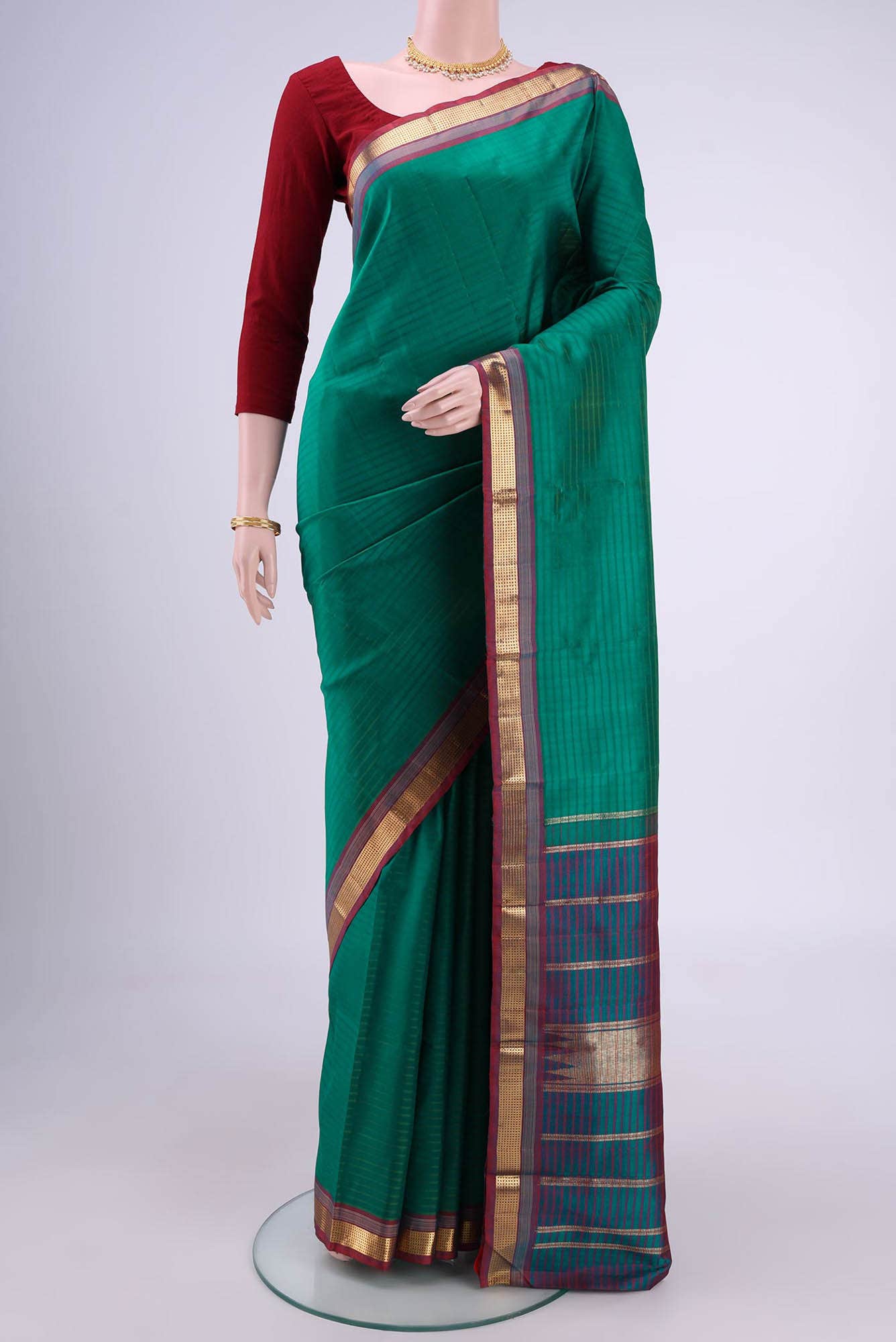 Green Kanchipuram Saree
