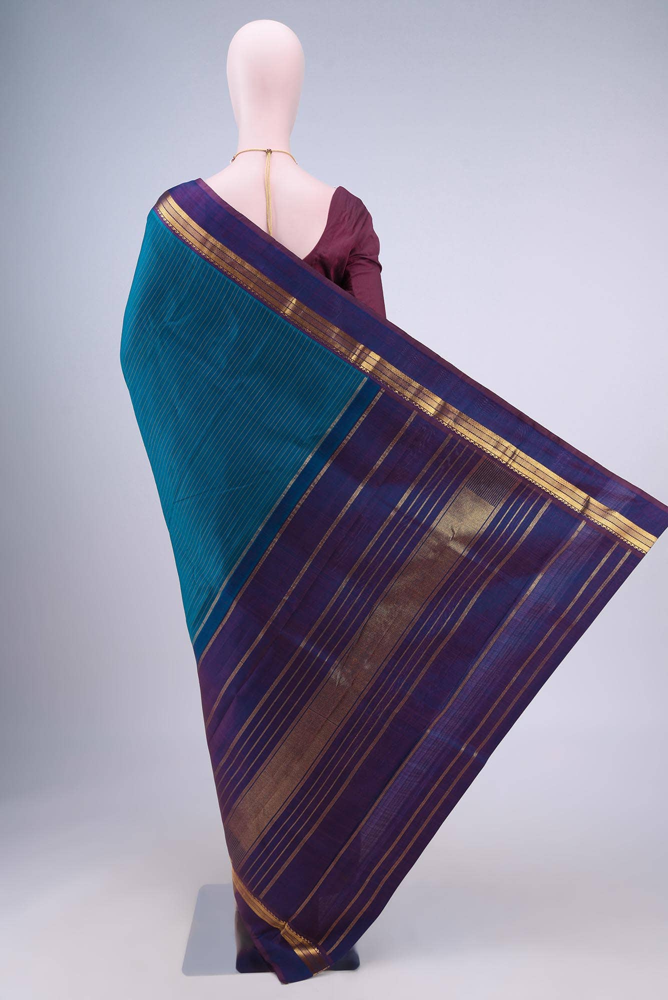 Blue Kanchipuram Silk Saree