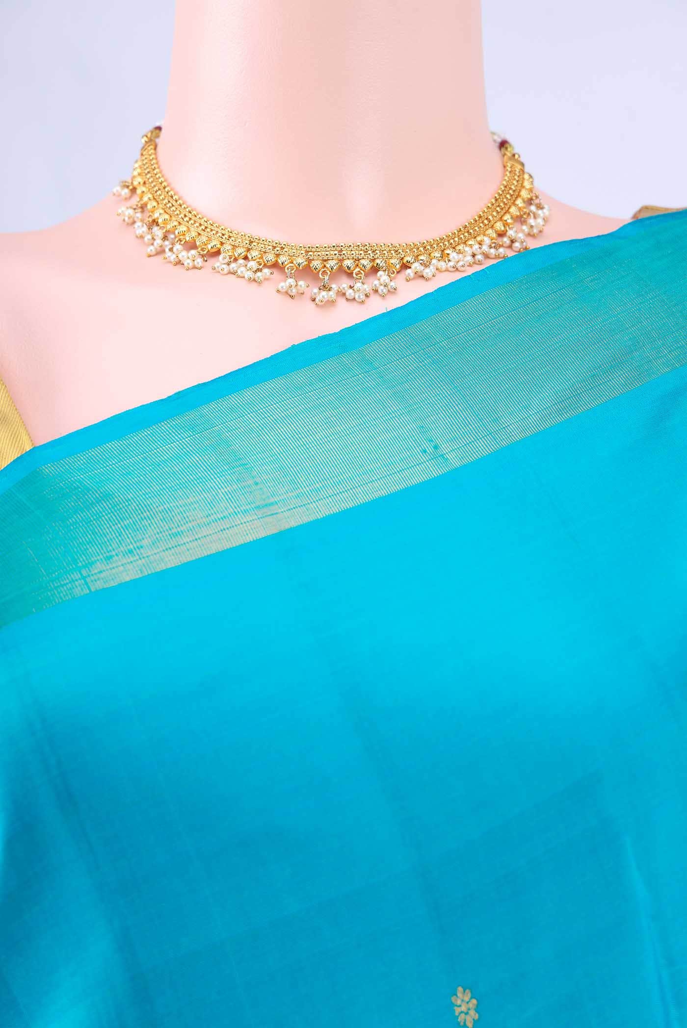 Blue Kanchipuram Silk Saree