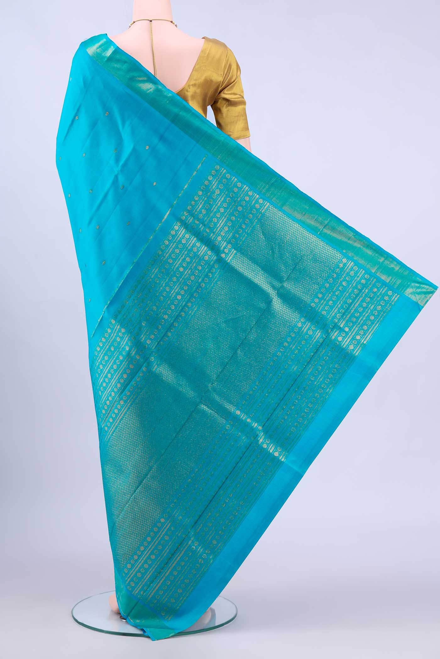 Blue Kanchipuram Silk Saree