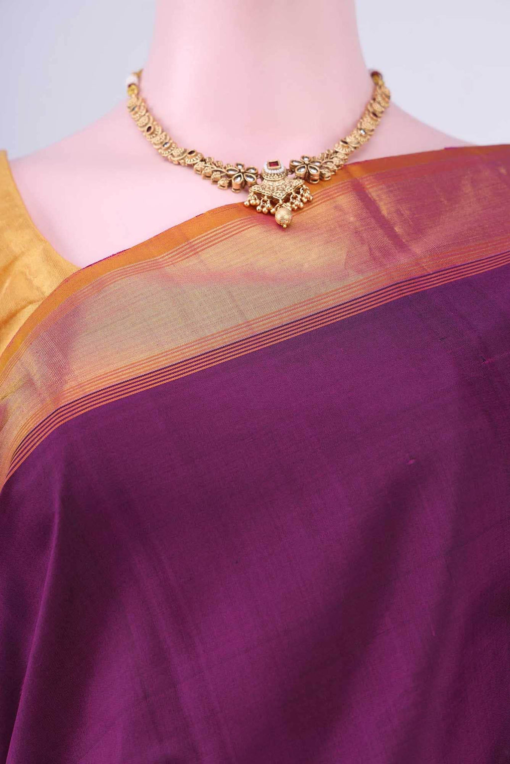 Burgundy Kanchipuram Saree