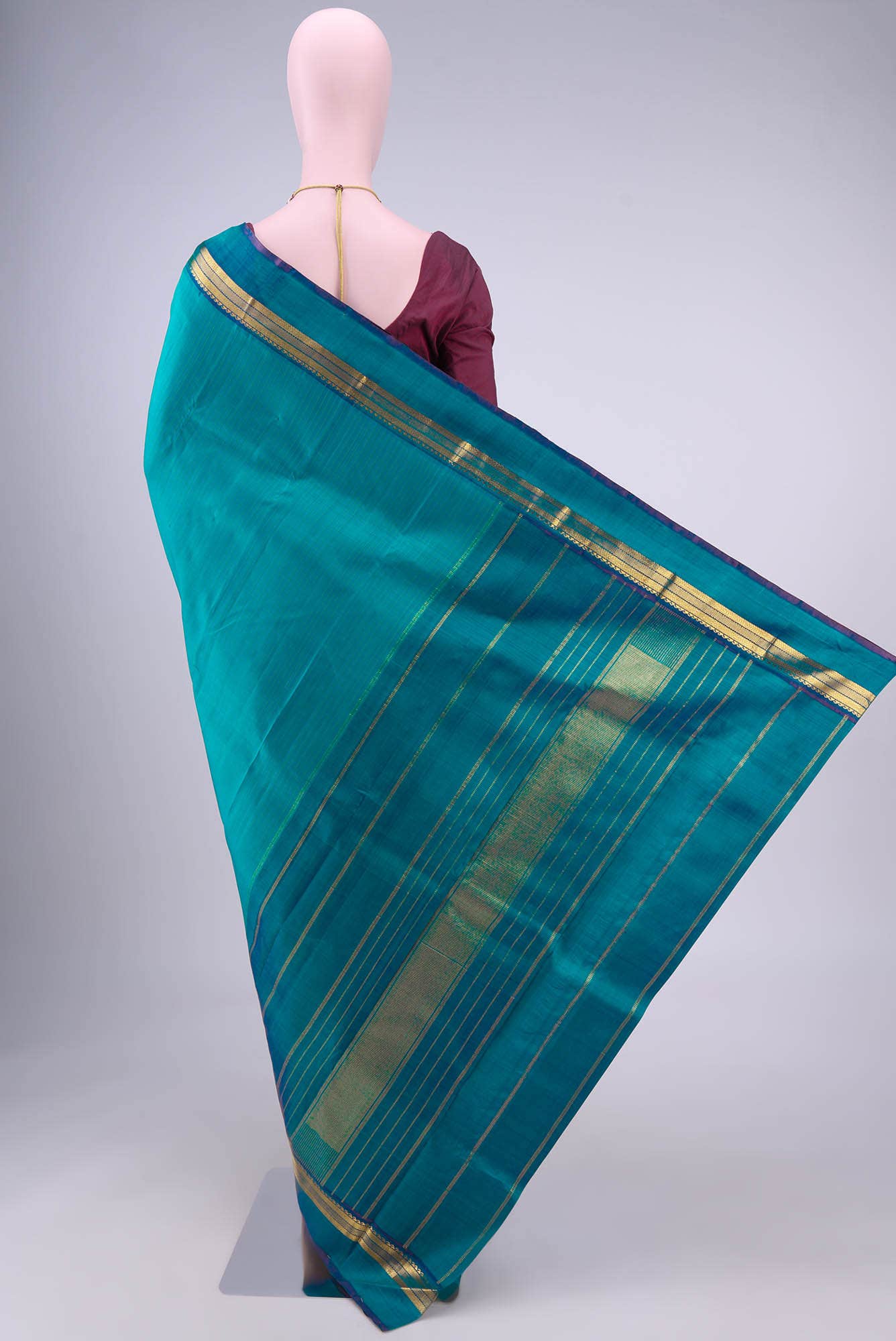Blue Kanchipuram Silk Saree