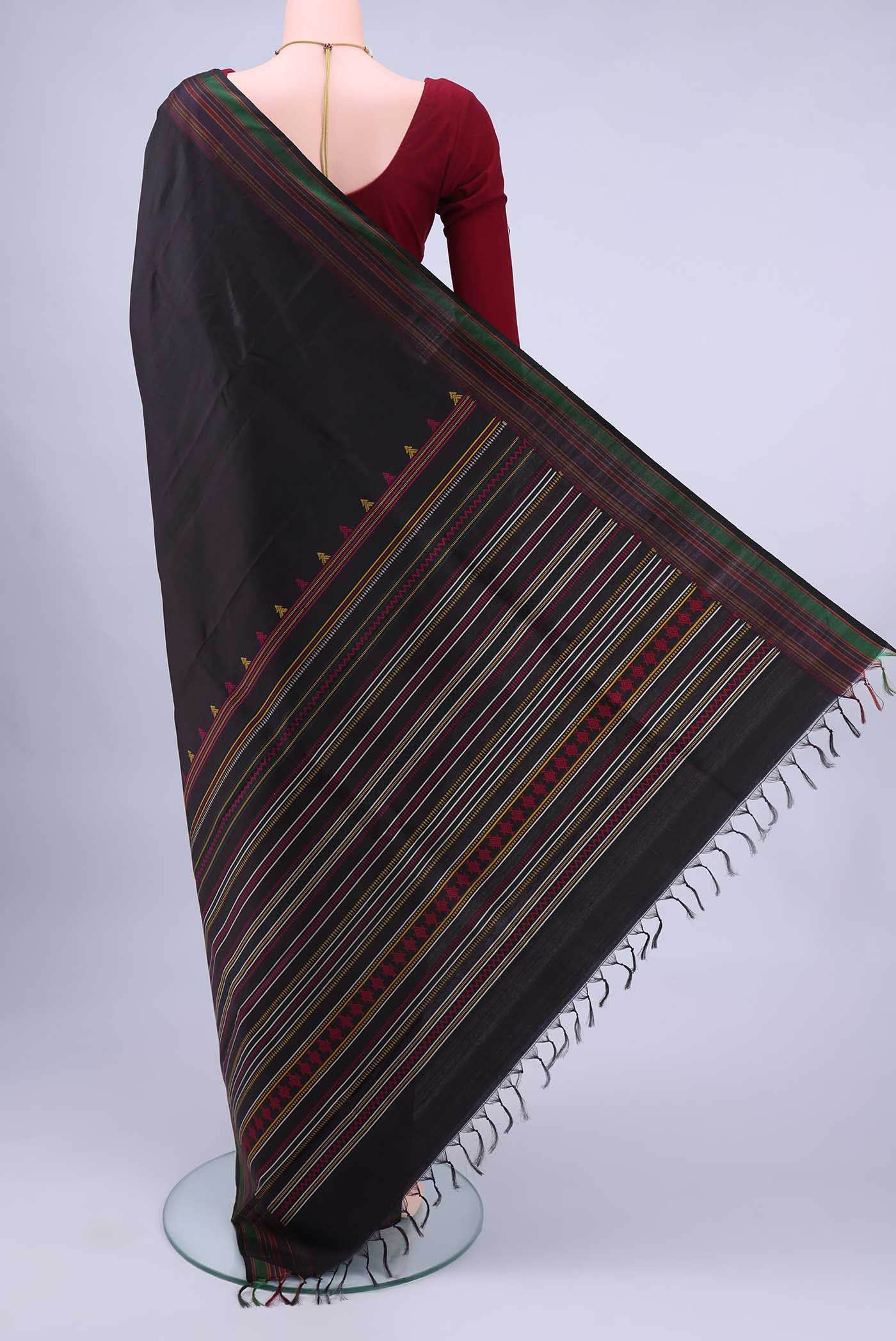Black Kanchipuram Silk Saree
