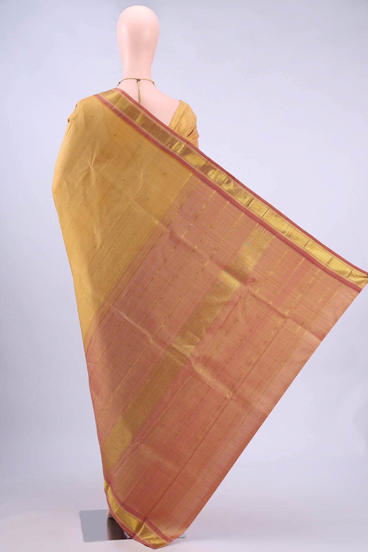 Beige Kanchipuram Saree