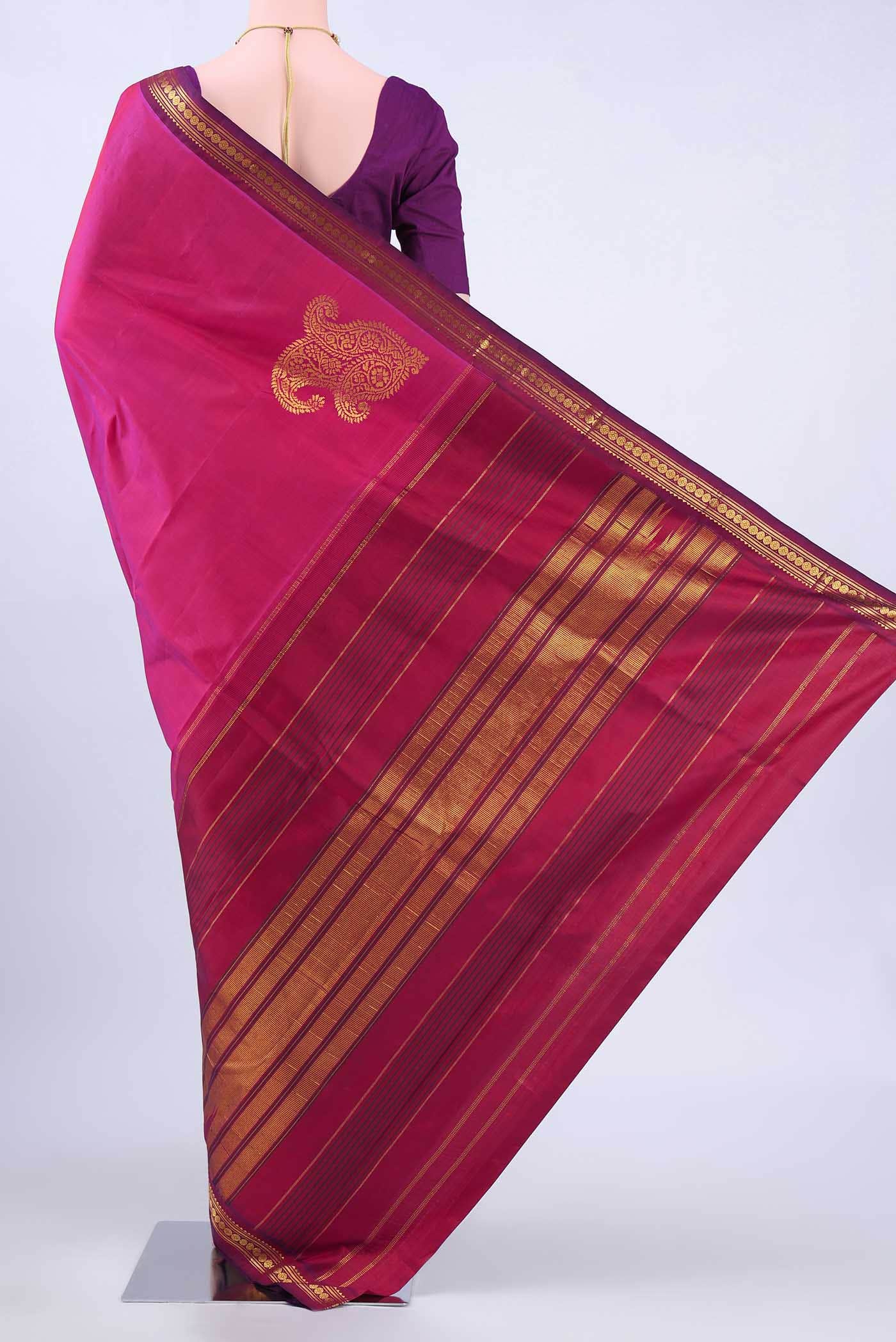 Imperial Pink Dual Tone Kanchipuram Silk Saree