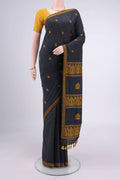 Davys Grey Assam Cotton Saree