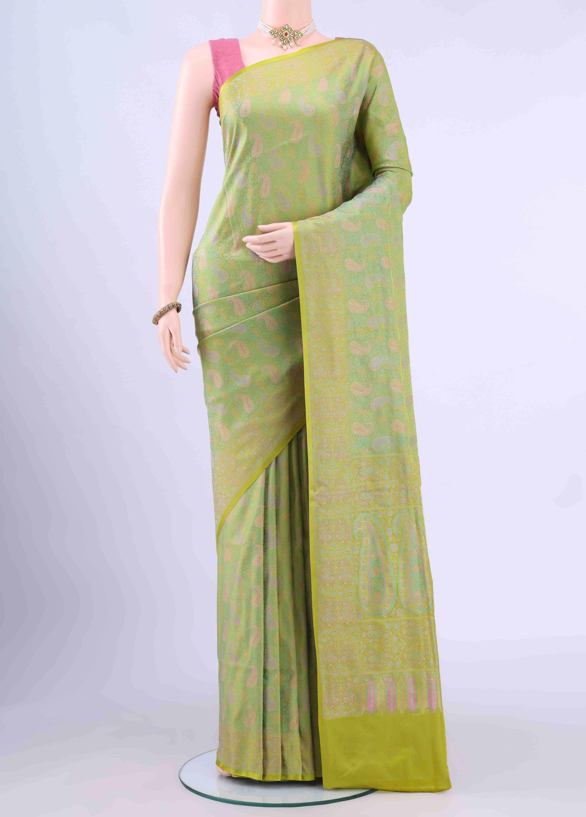 Light Green Banarasi Saree