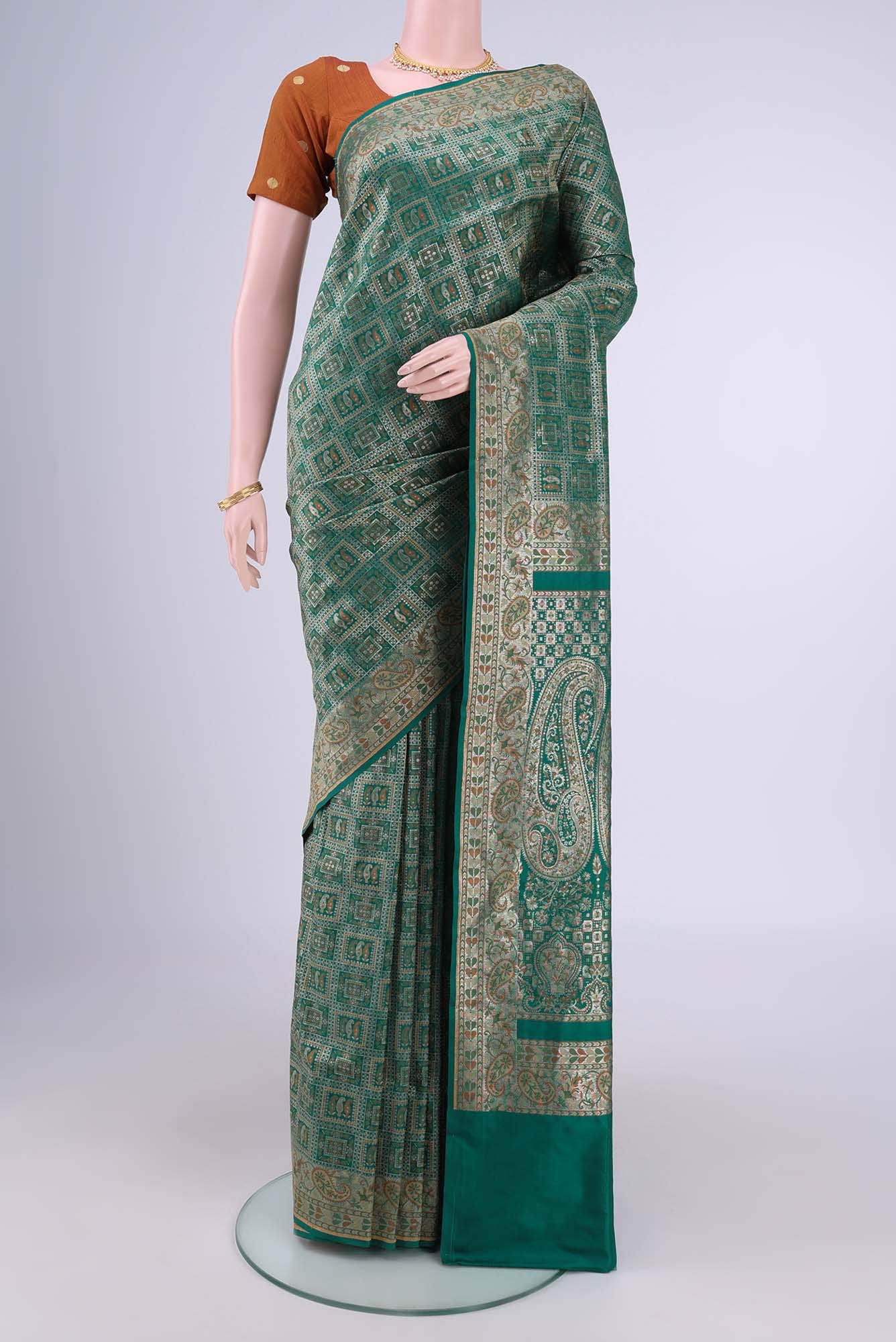 Green Banarasi Silk Saree