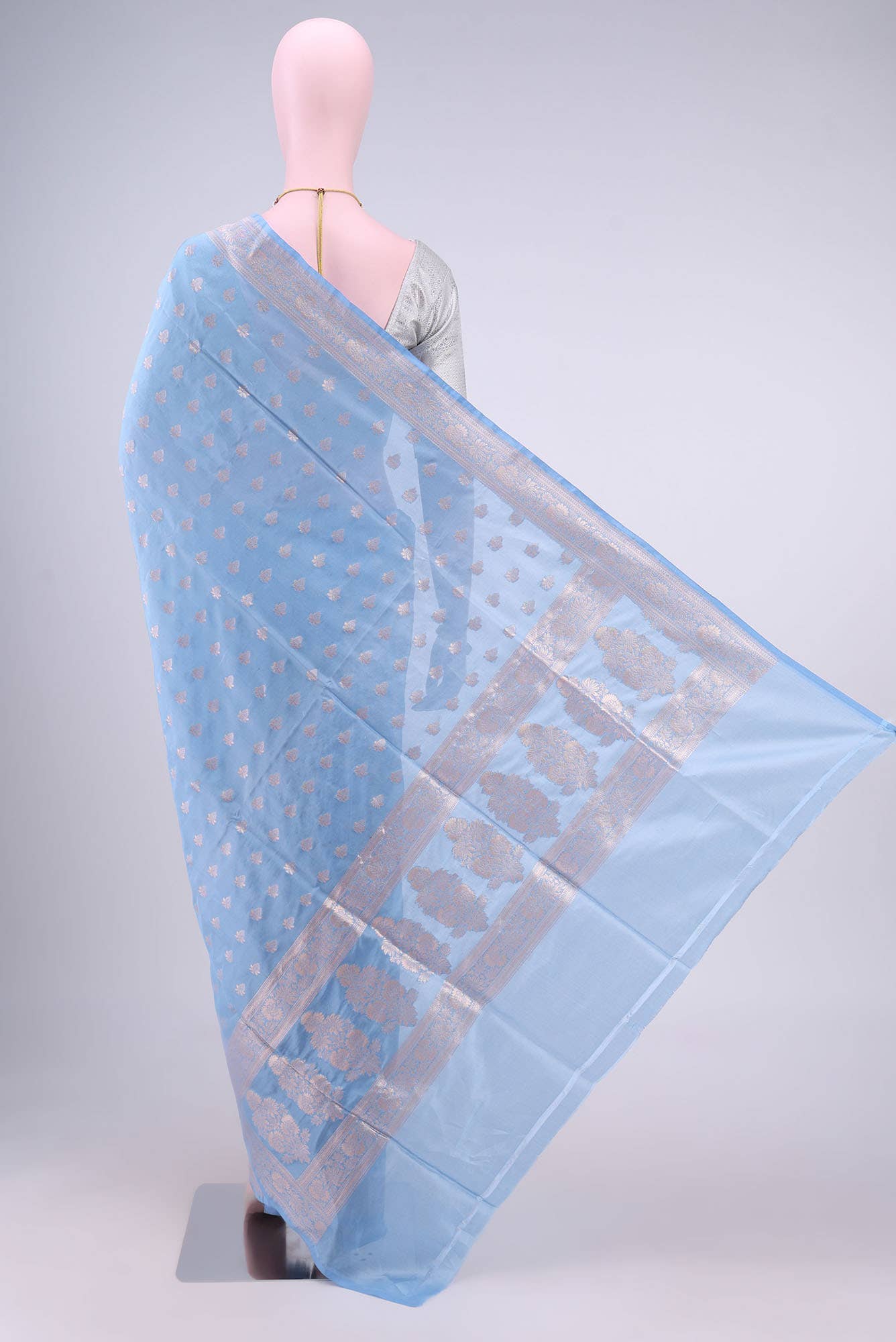 Blue Banarasi Silk Saree