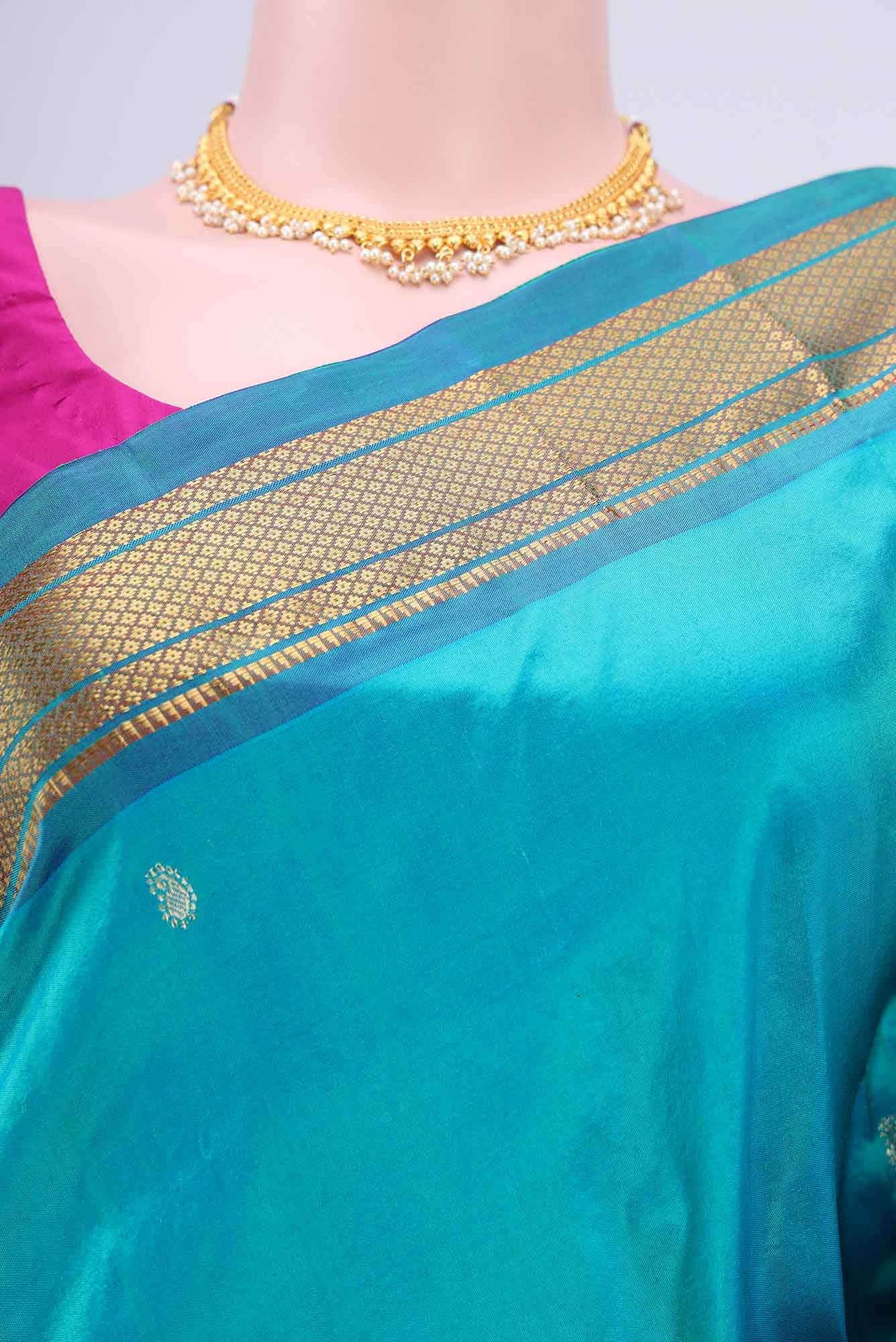 Sea Green Paithani Silk Saree