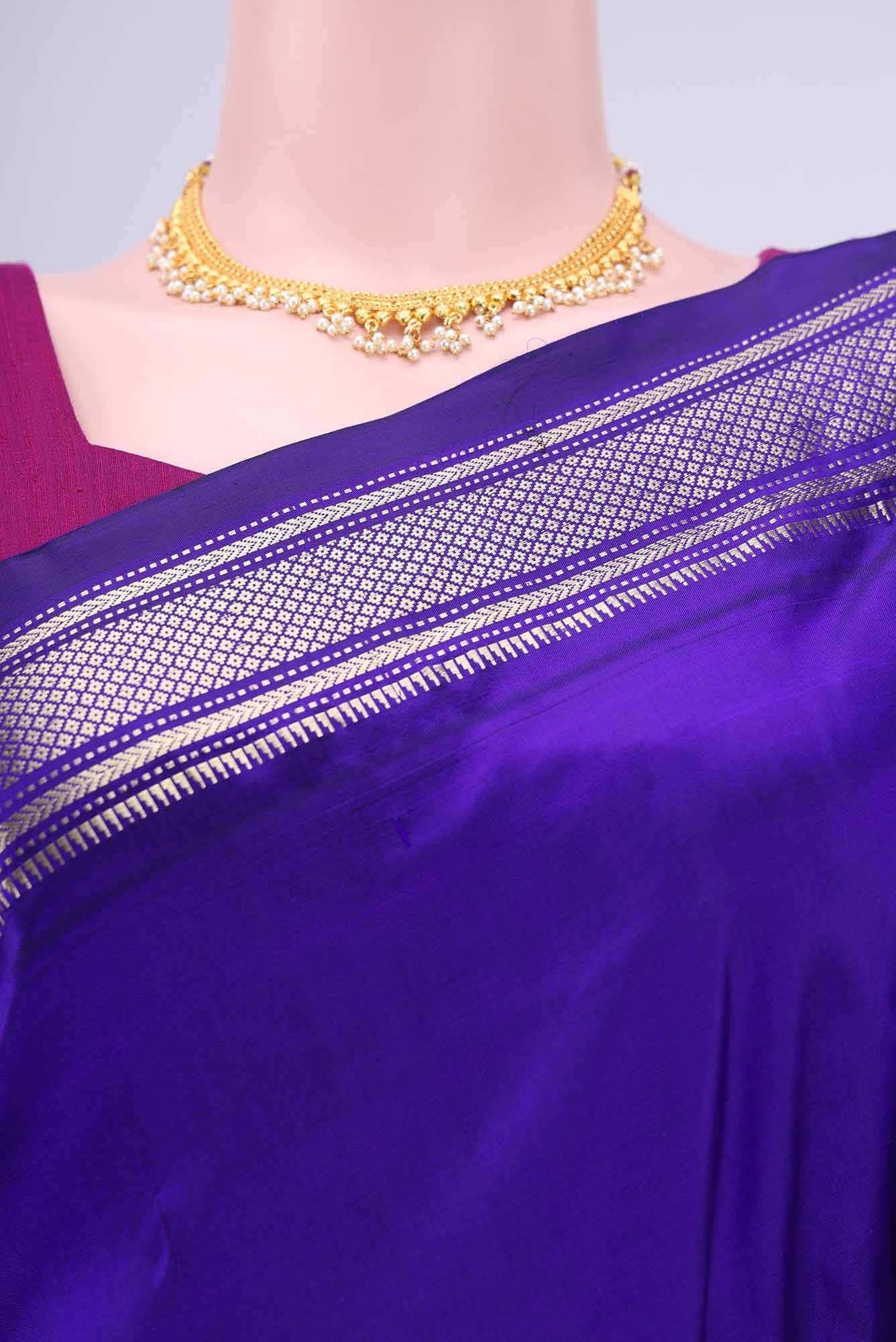 Purple Paithani Silk Saree