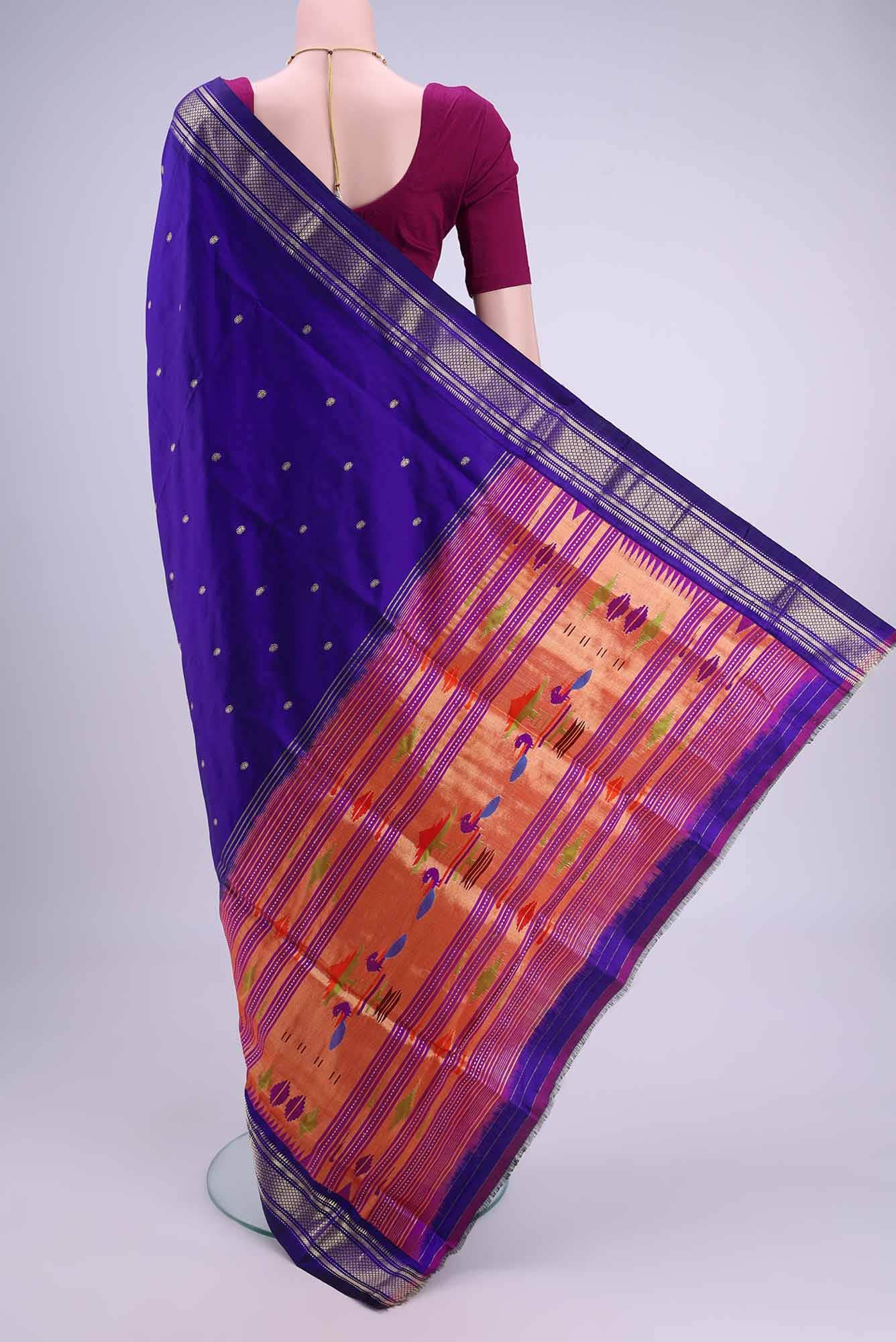 Purple Paithani Silk Saree