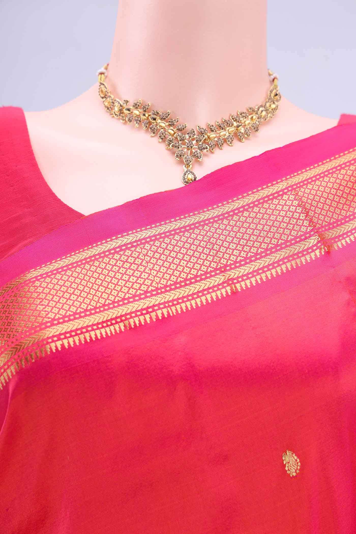 Imperial Pink Paithani Silk Saree