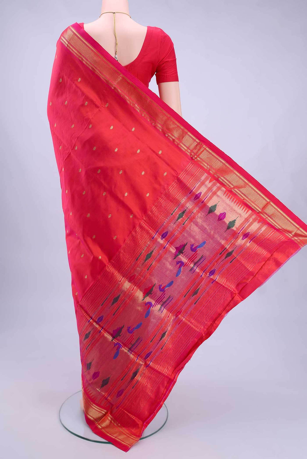 Imperial Pink Paithani Silk Saree
