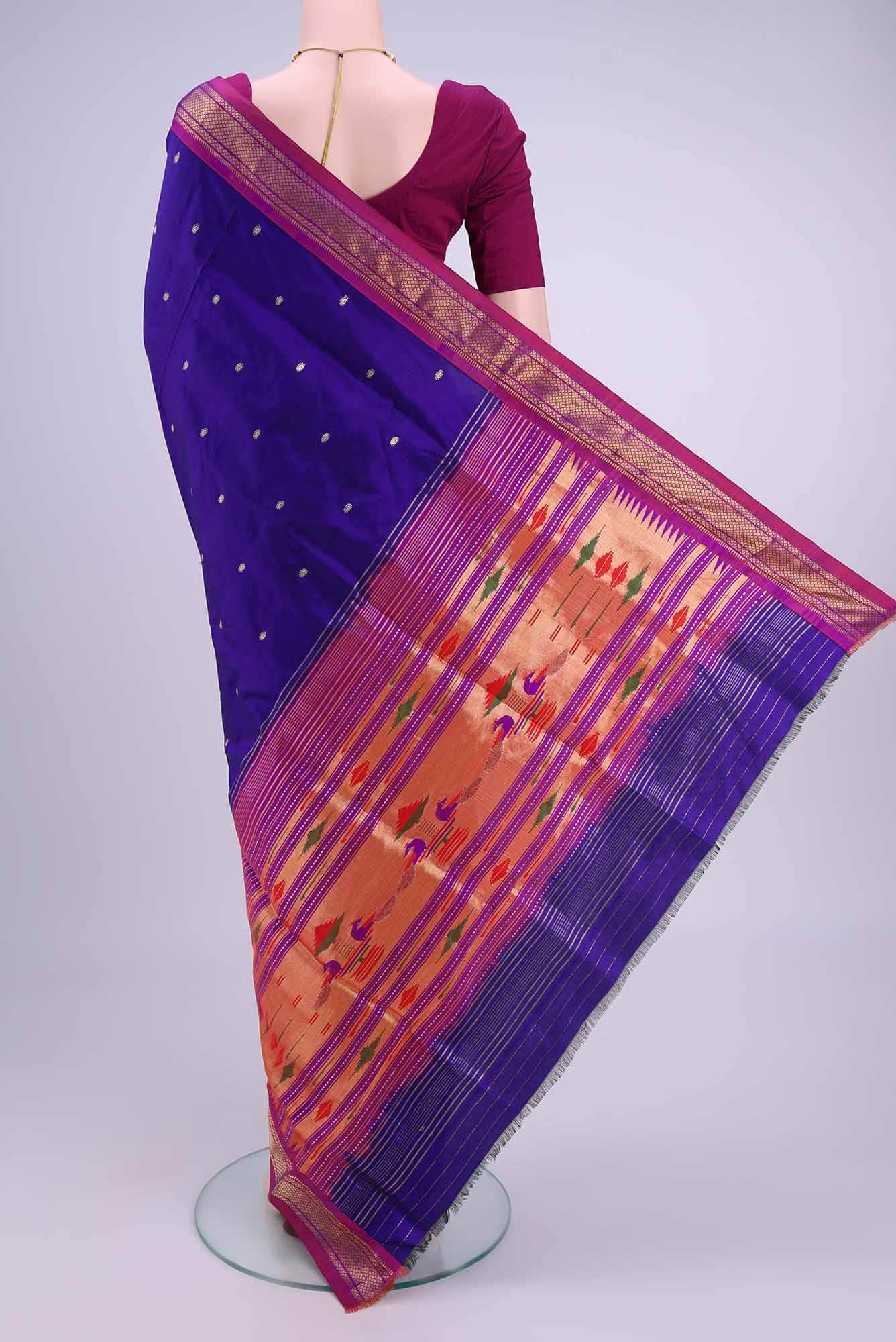 Royal Blue Paithani Silk Saree
